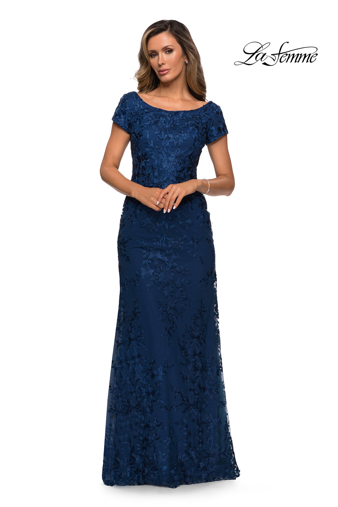 La Femme 27842 in Navy, front view