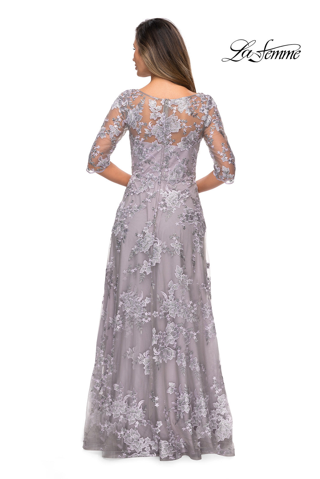 La Femme 27854 in LavenderGray, back view