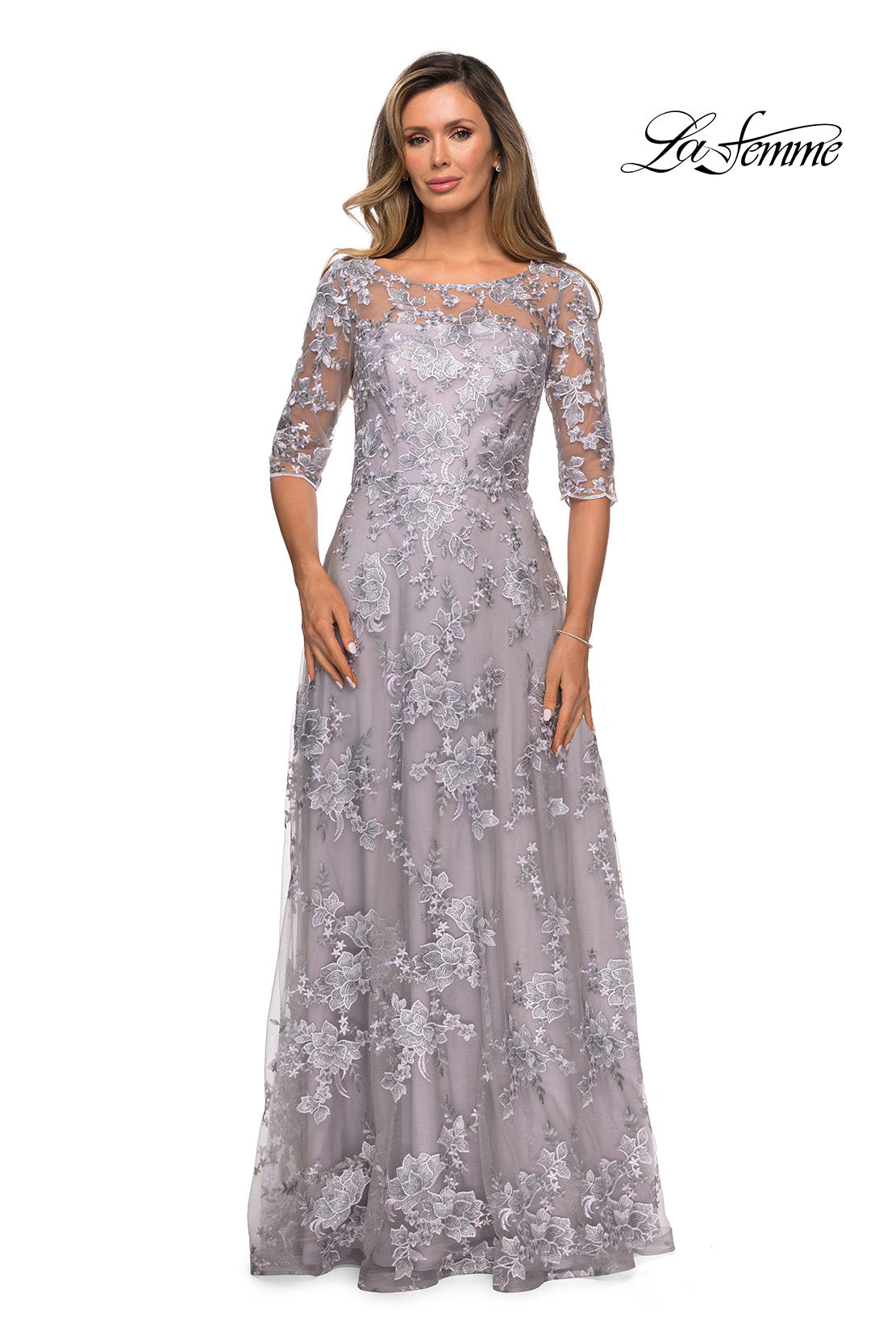 La Femme 27854 in LavenderGray, front view