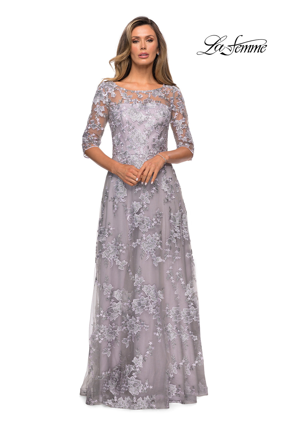 La Femme 27854 in LavenderGray, front view