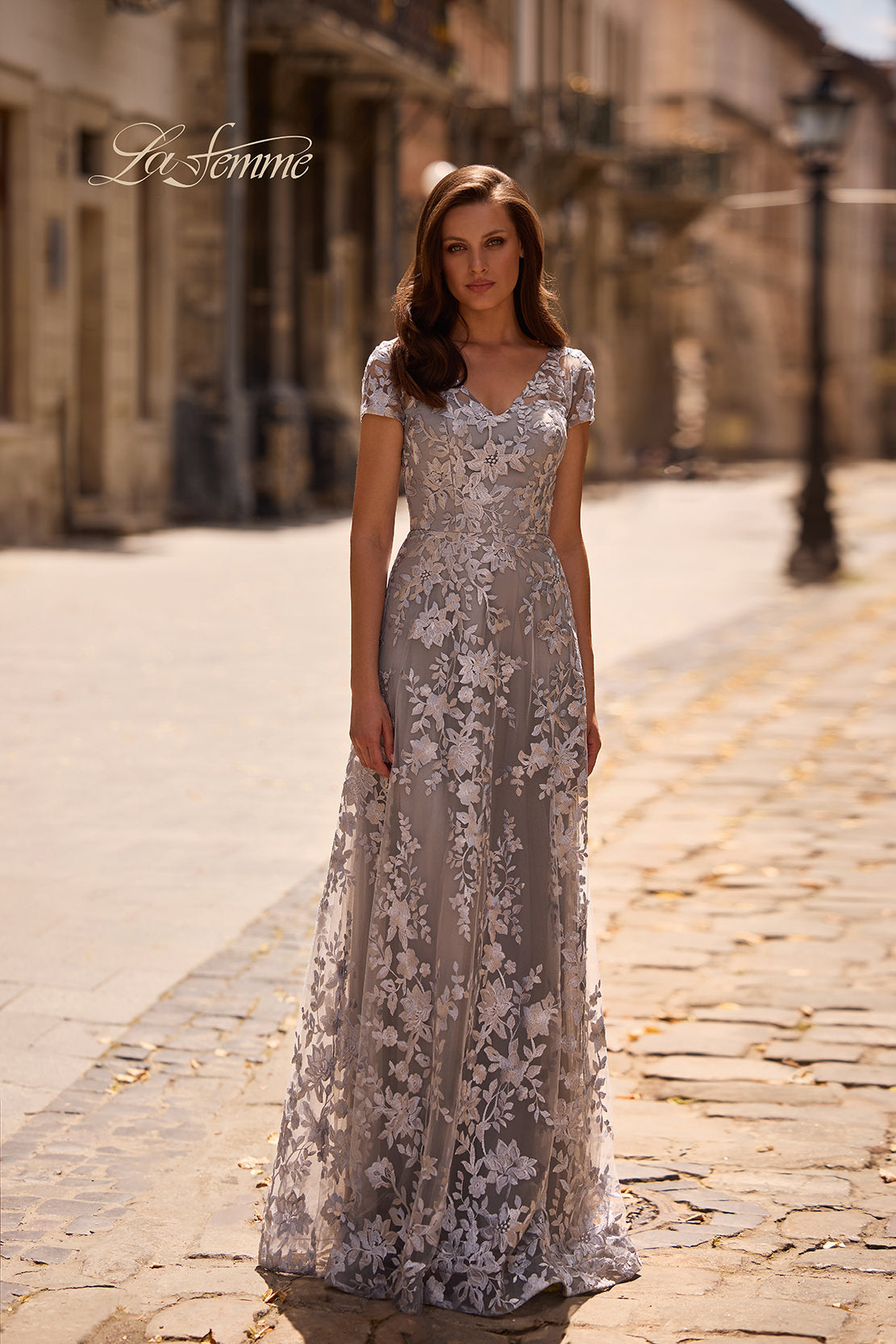 La Femme 27870 in Platinum, front view, editorial photo