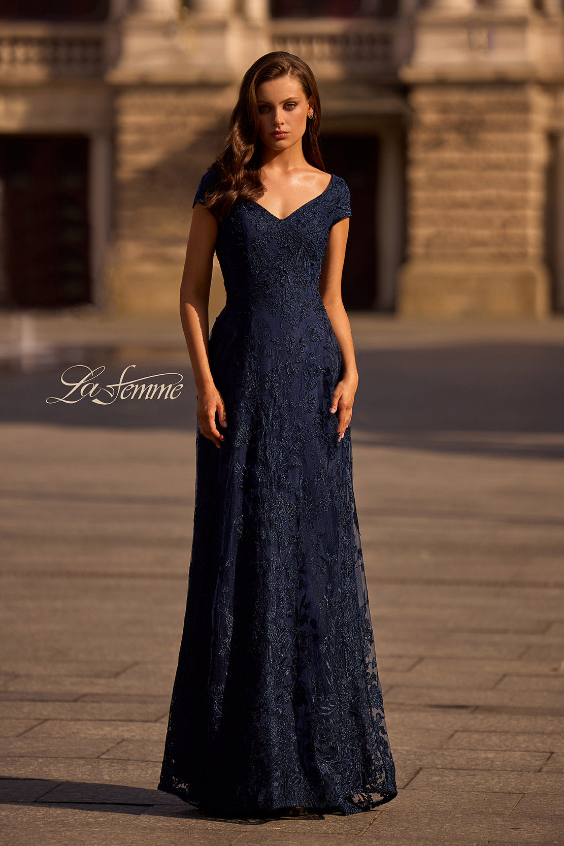 La Femme 27915 in Navy, front view, editorial photo