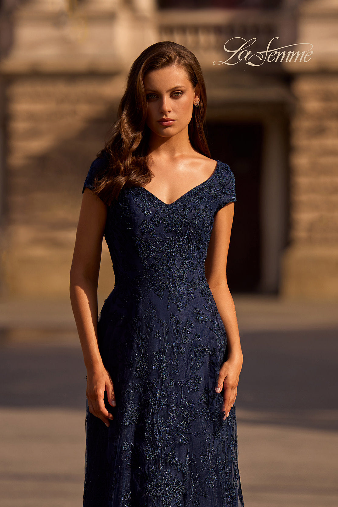 La Femme 27915 in Navy, front view, editorial photo