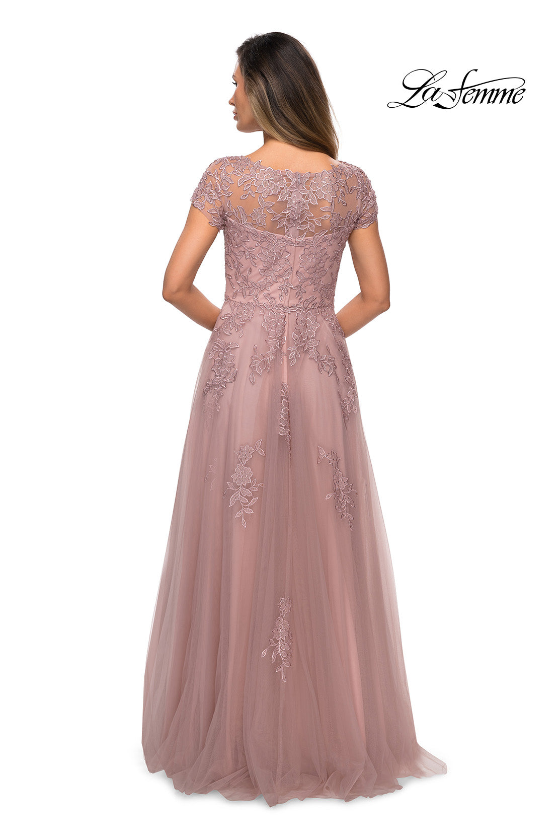 La Femme 27920 in Mauve, back view