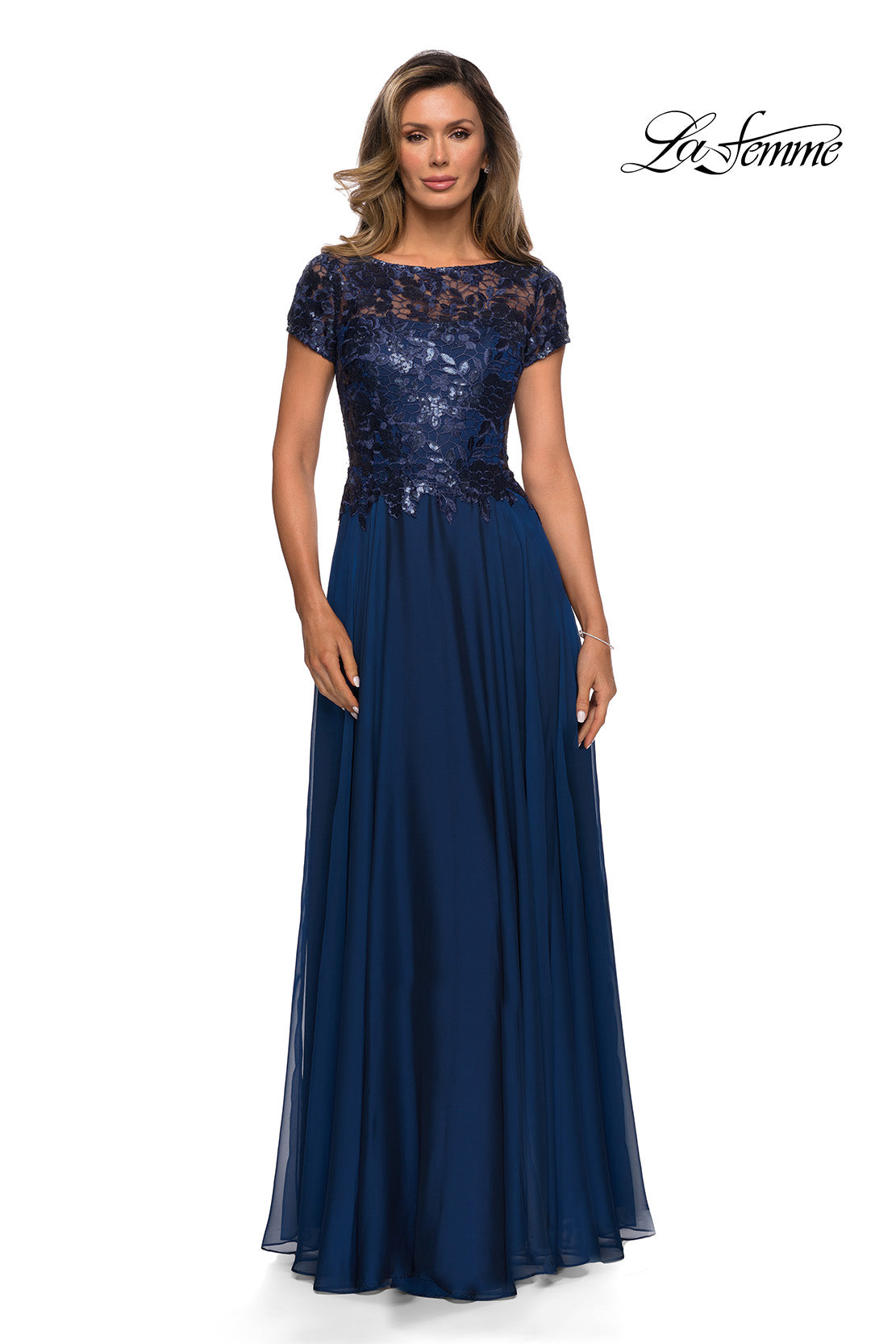 La Femme 27924 in Navy, front view