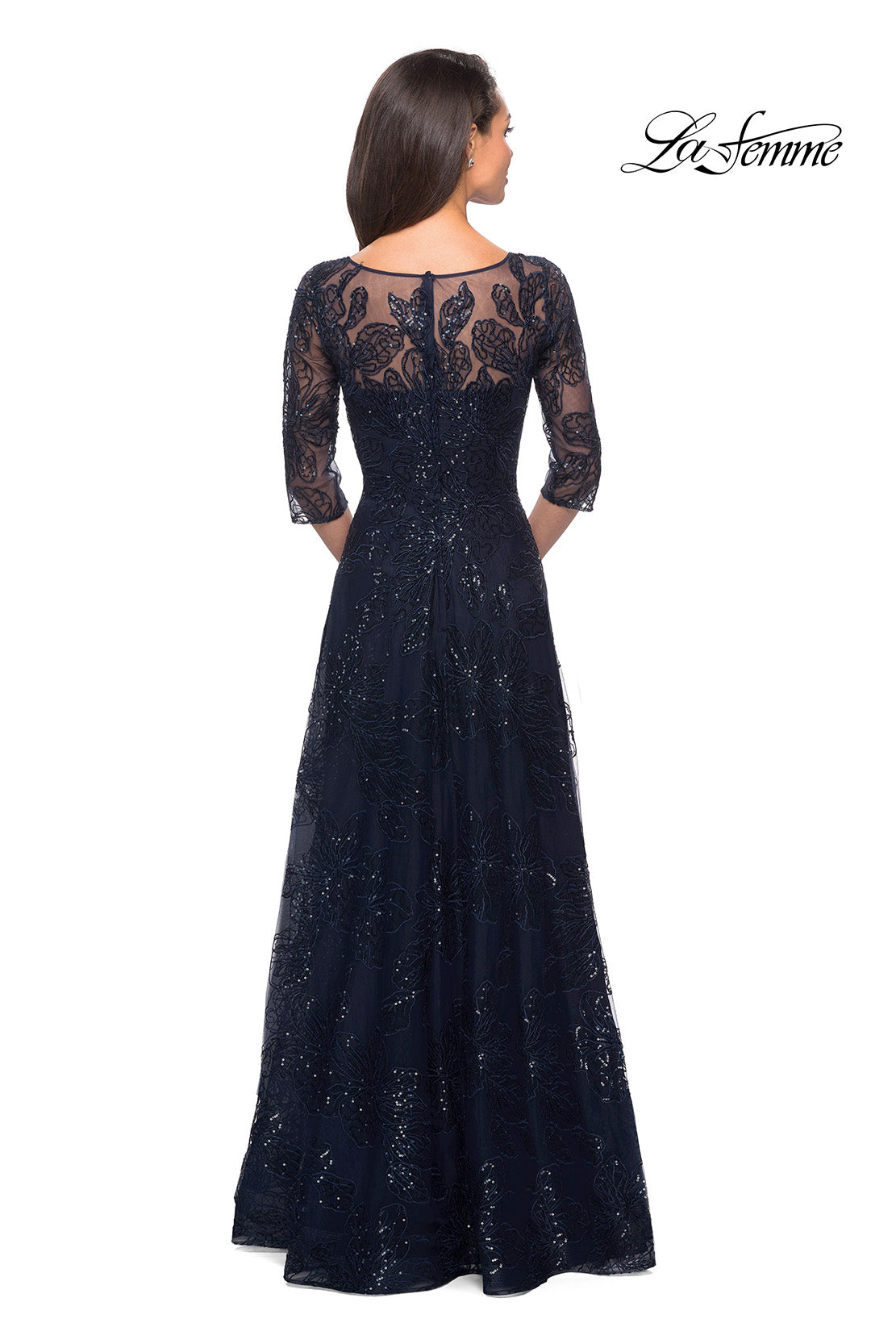 La Femme 27942 in Navy, back view