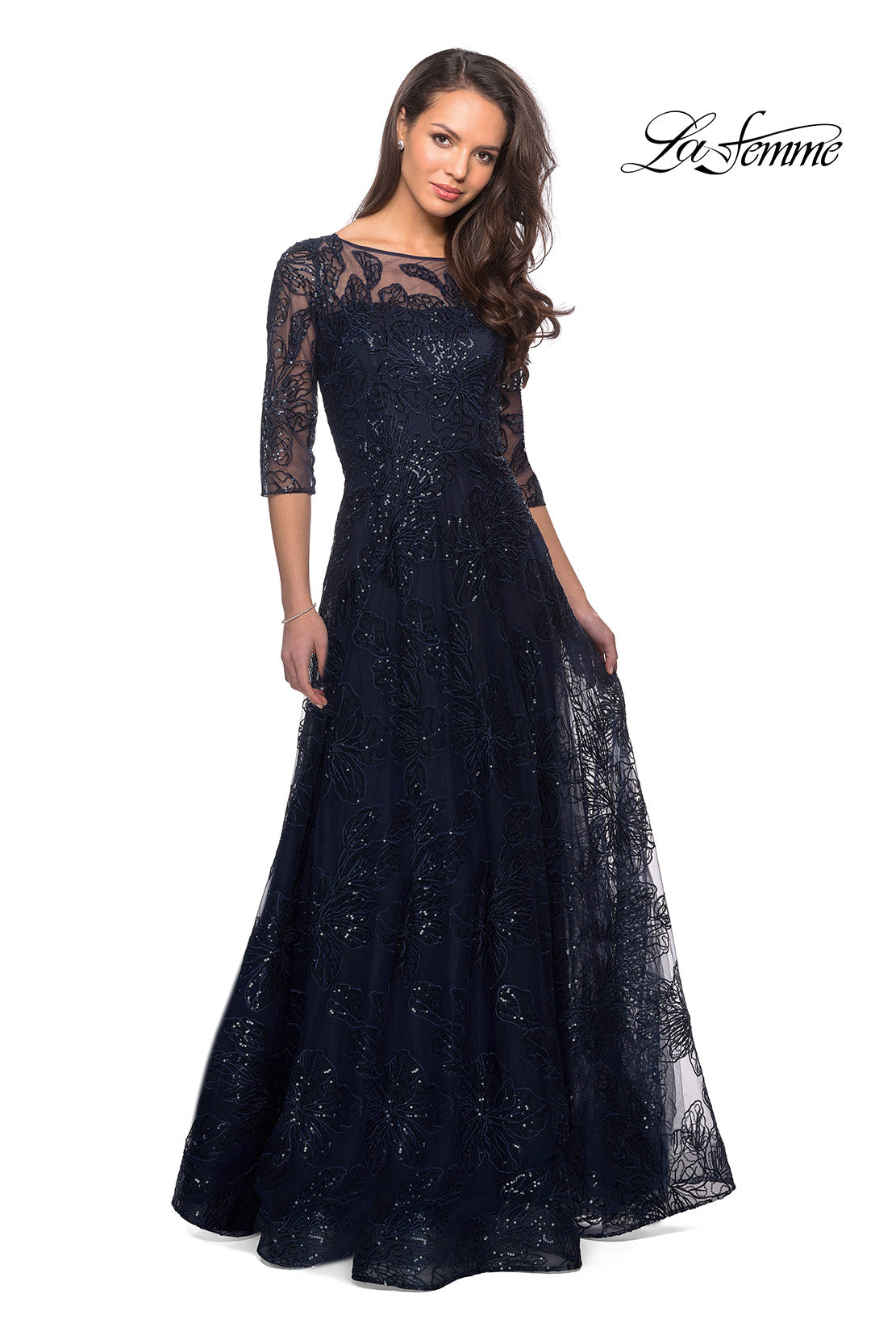 La Femme 27942 in Navy, front view