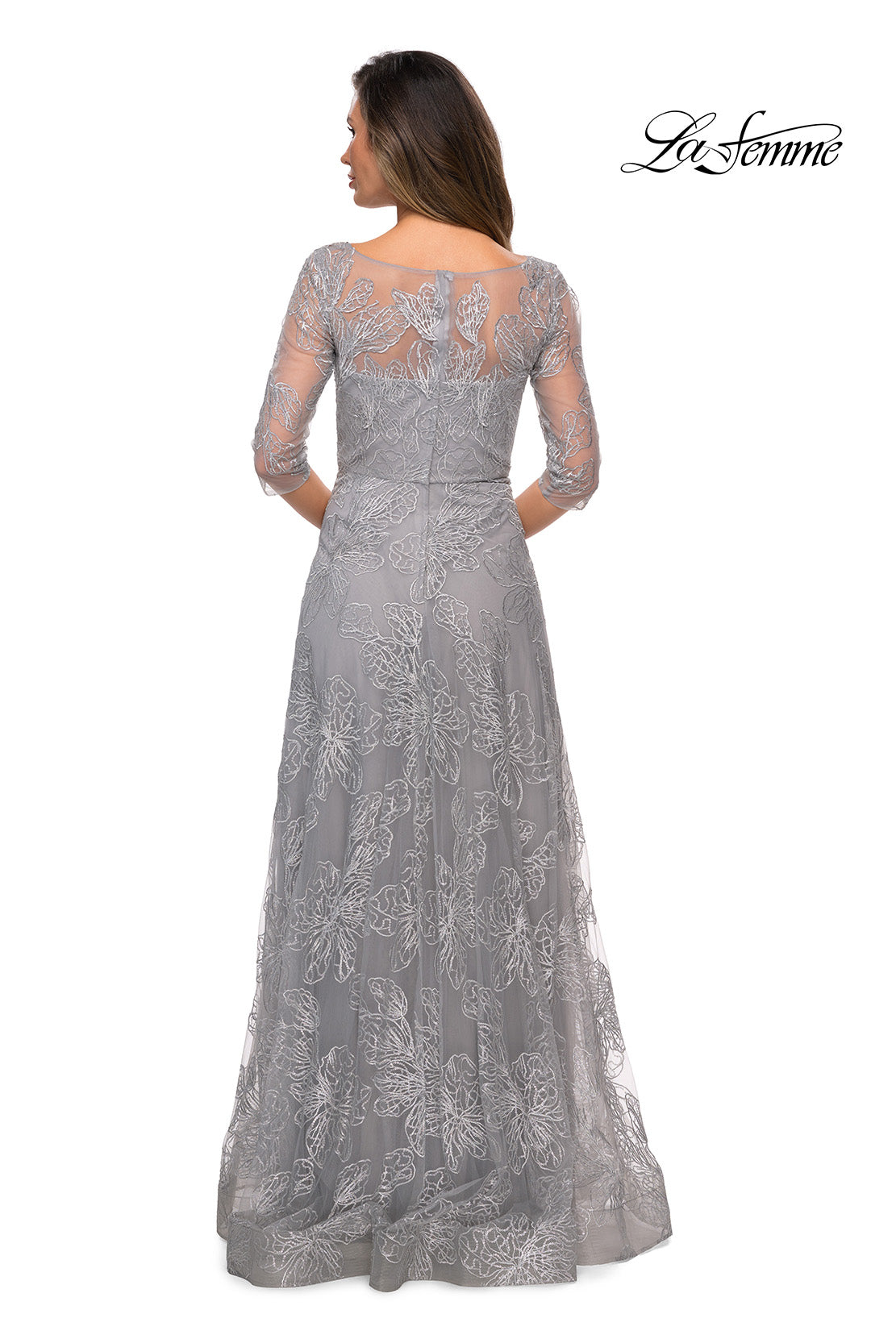 La Femme 27942 in Silver, back view