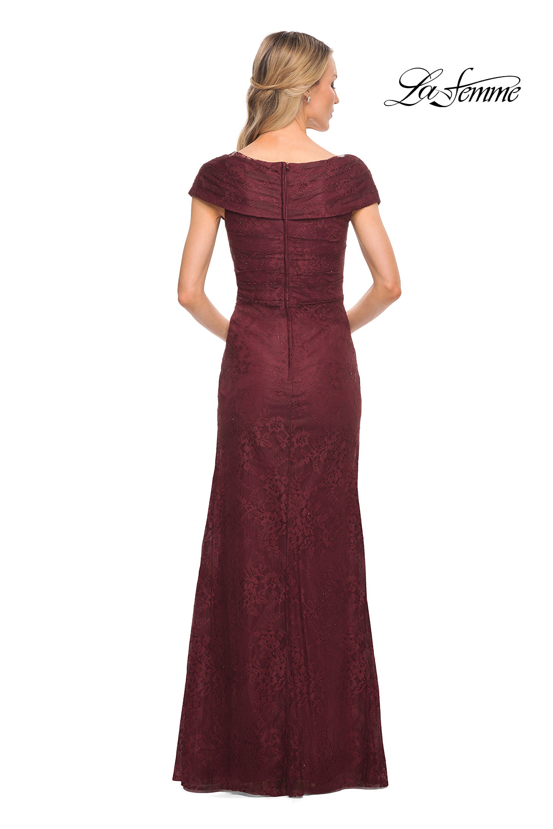 La Femme 27982 in Burgundy, back view