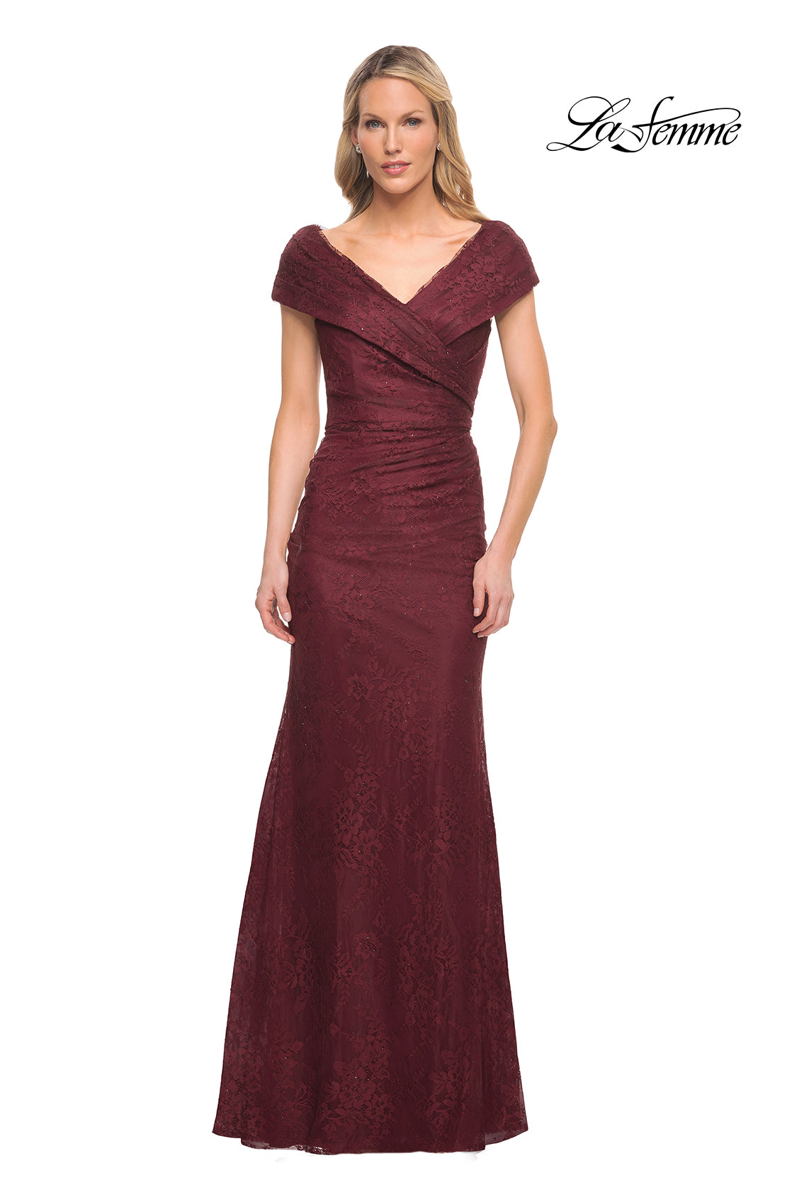 La Femme 27982 in Burgundy, front view