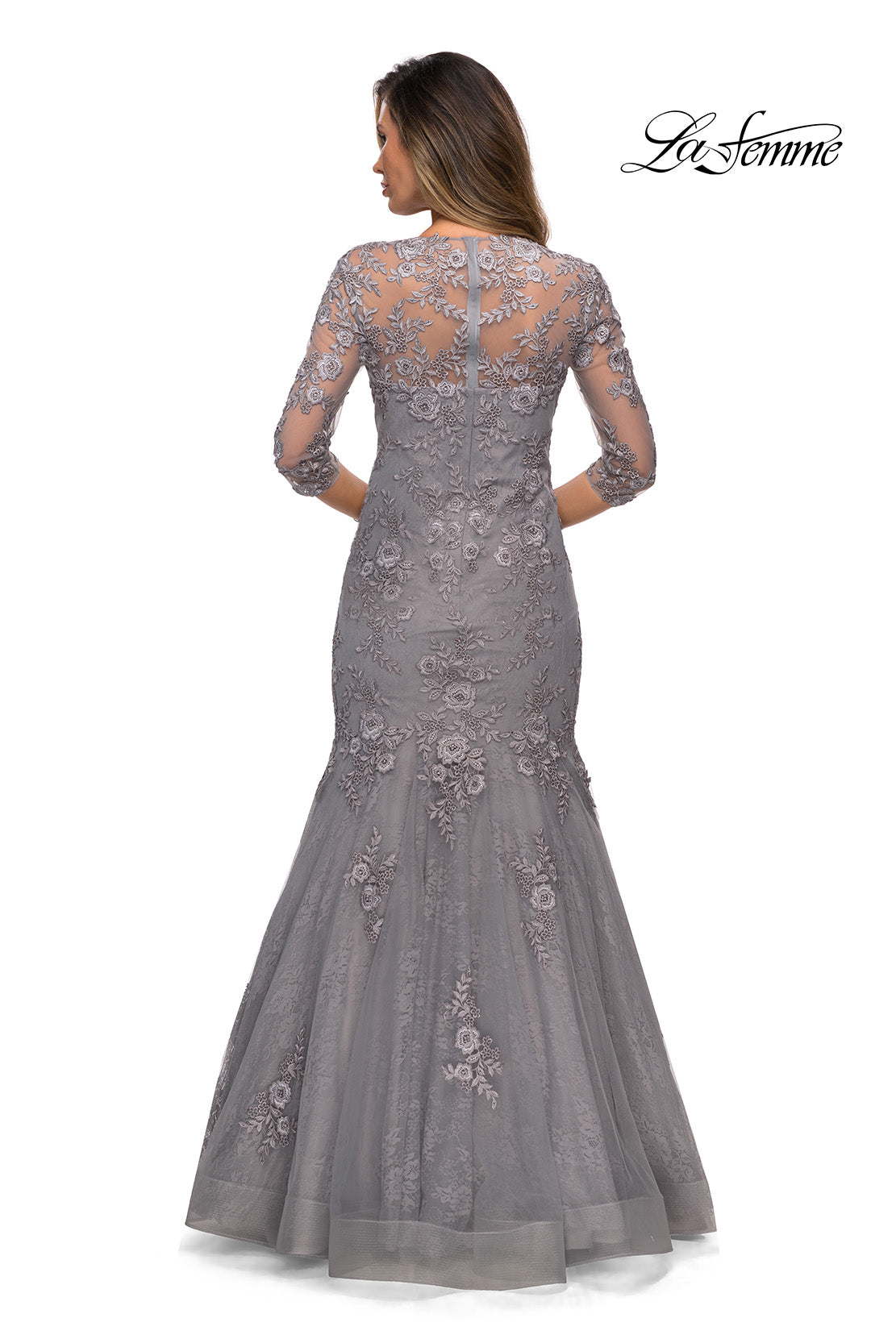 La Femme 28033 in Silver, back view