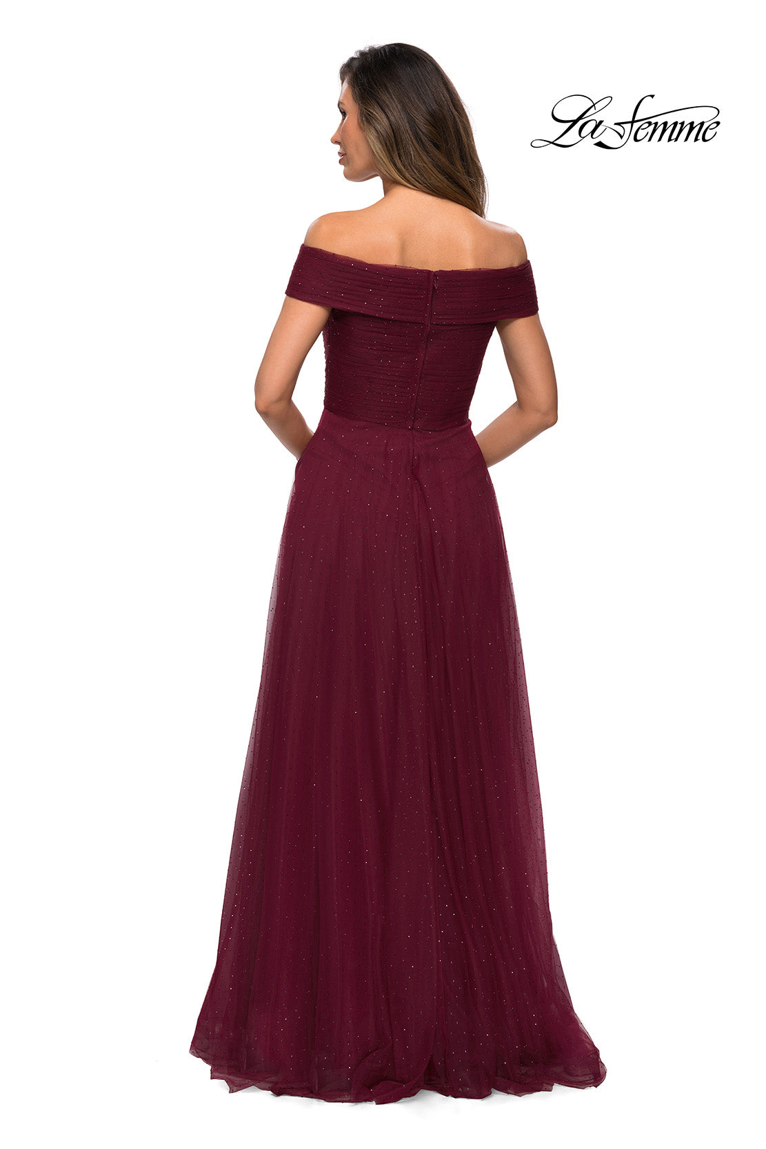 La Femme 28051 in Burgundy, back view