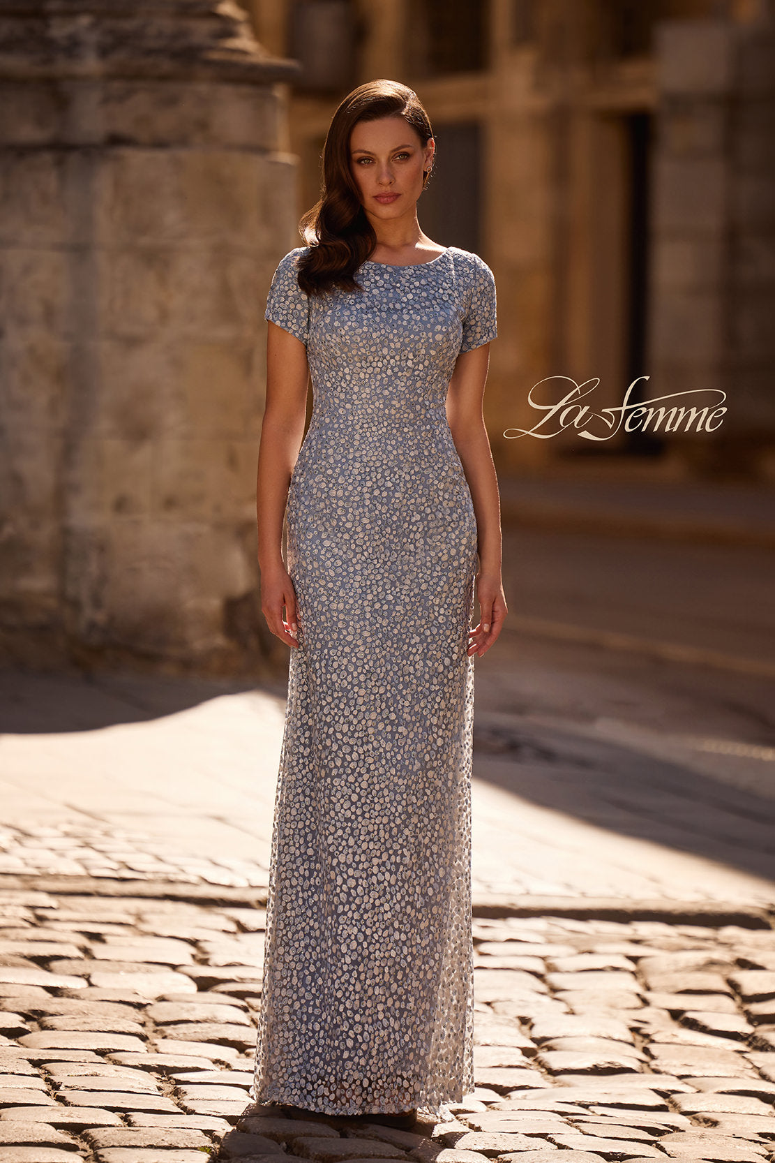 La Femme 29134 in SteelBlue, front view, editorial photo