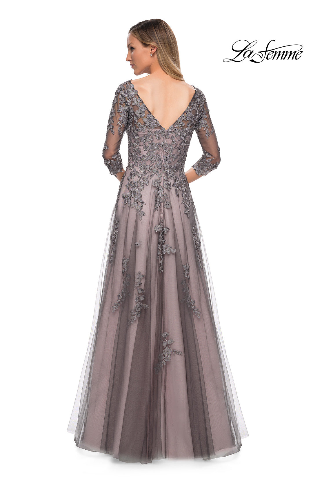 La Femme 29205 in PinkGray, back view