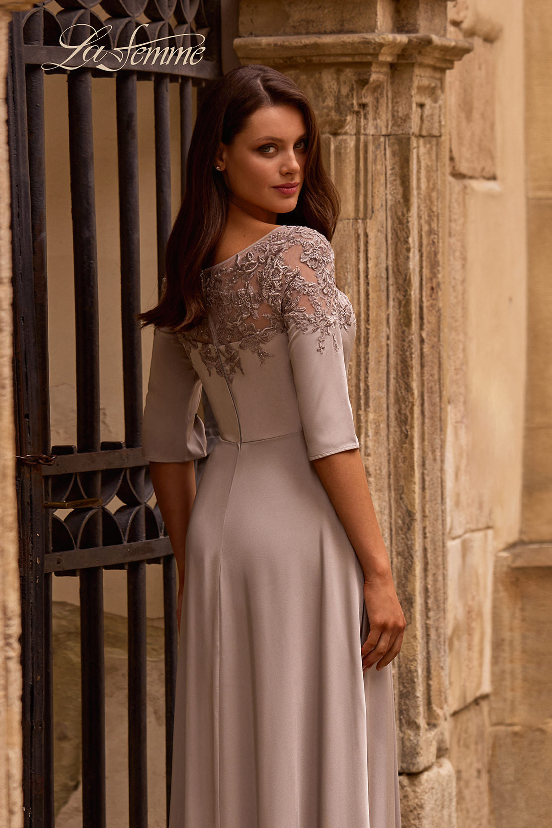 La Femme 29227 in Silver, back view, editorial photo