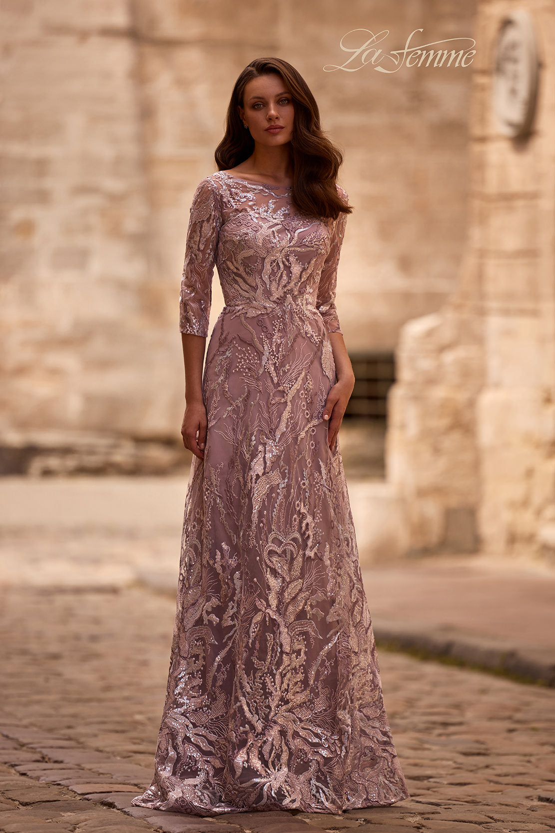 La Femme 29233 in Mauve, front view, editorial photo