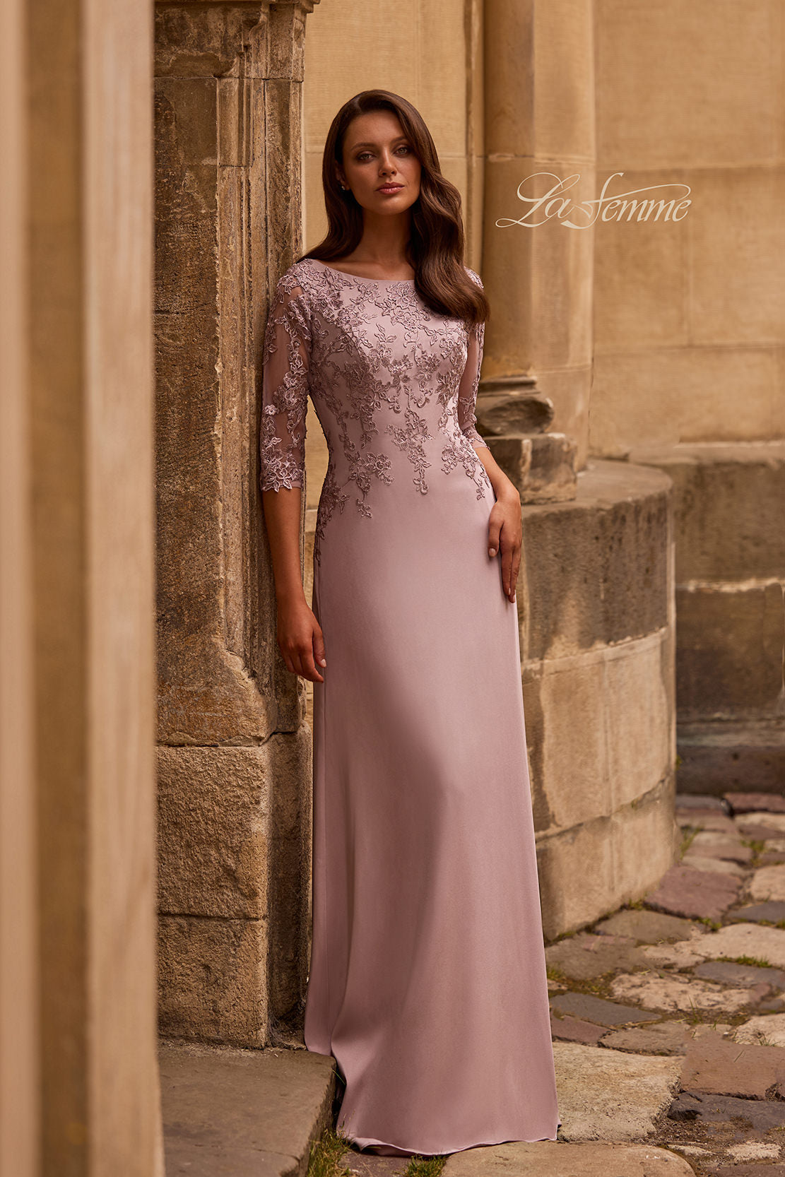 La Femme 29251 in LightMauve, front view, editorial photo