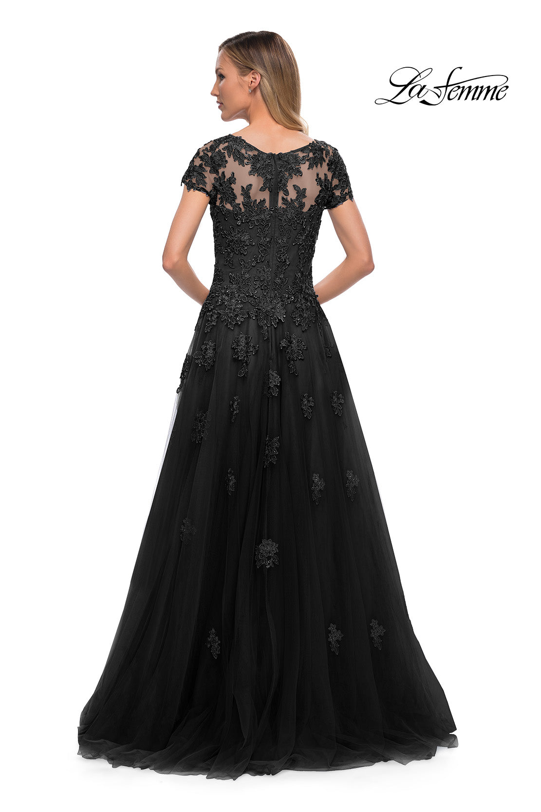 La Femme 29380 in Black, back view