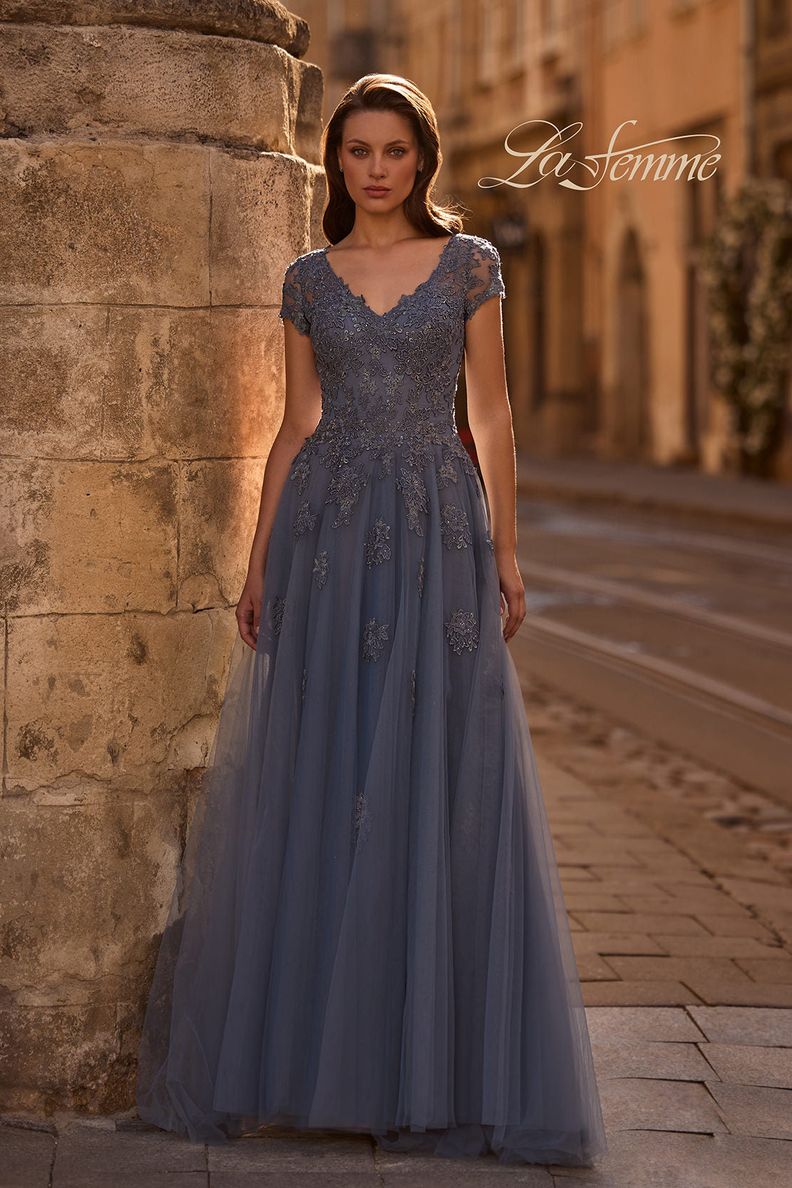La Femme 29380 in Slate, front view, editorial photo