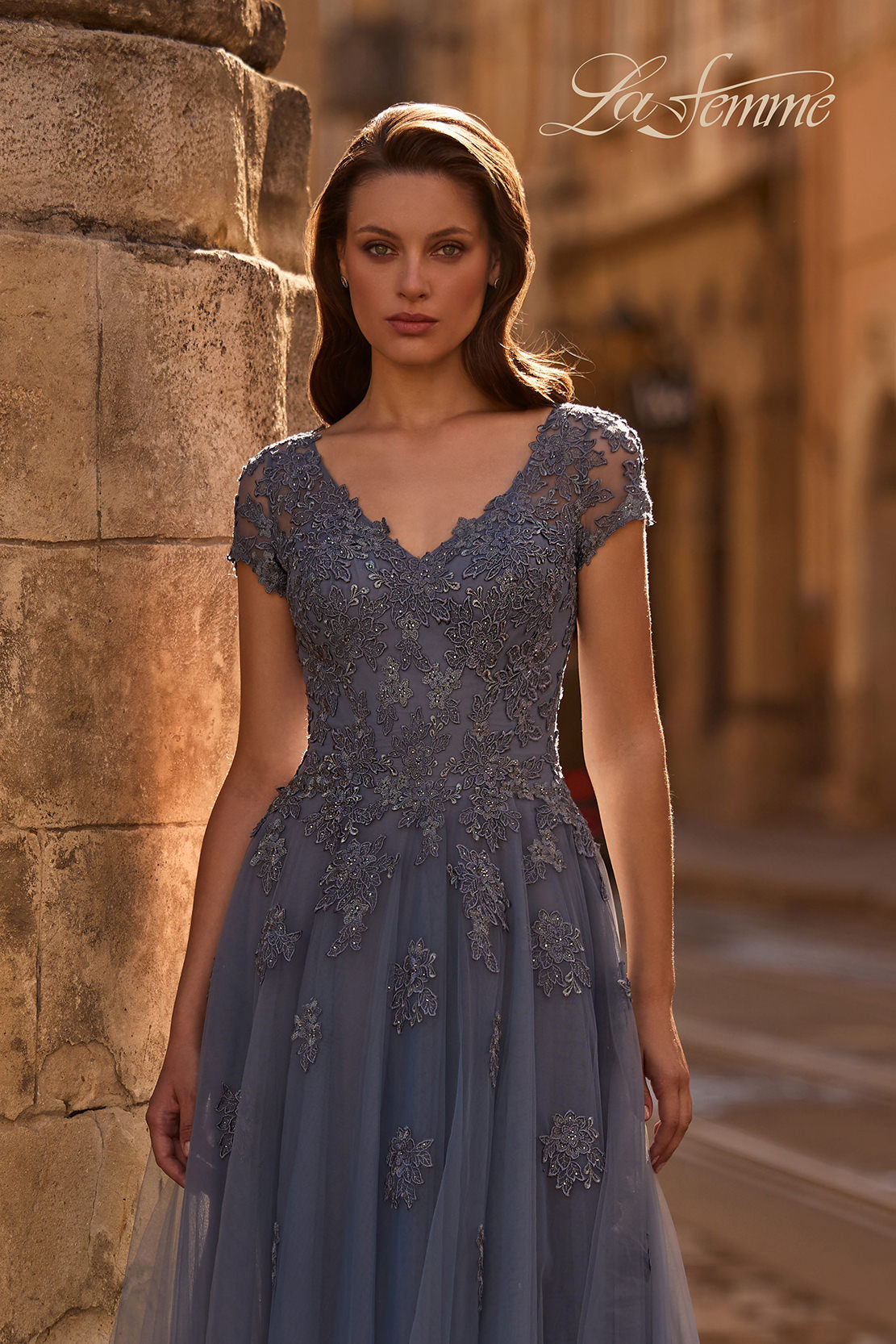 La Femme 29380 in Slate, front view, editorial photo