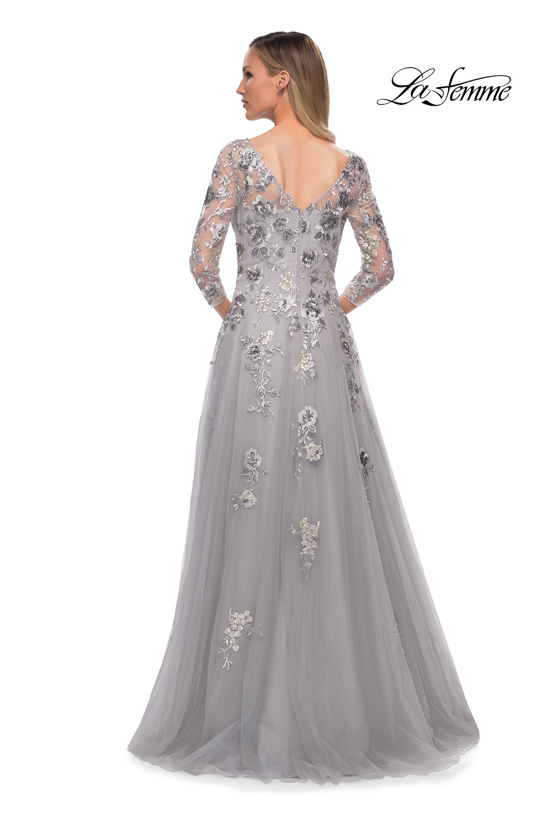 La Femme 29825 in Silver, back view