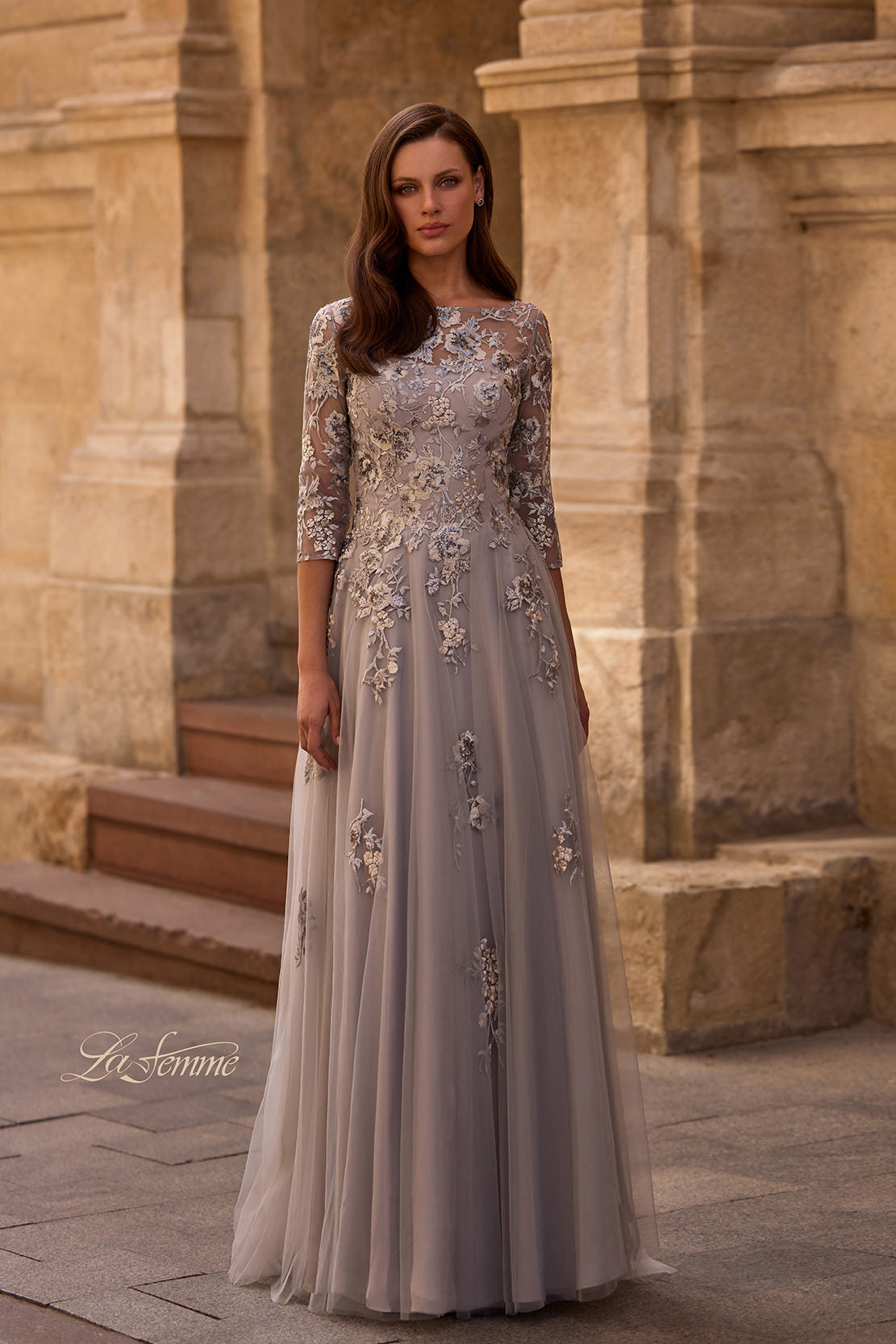 La Femme 29825 in Silver, front view, editorial photo
