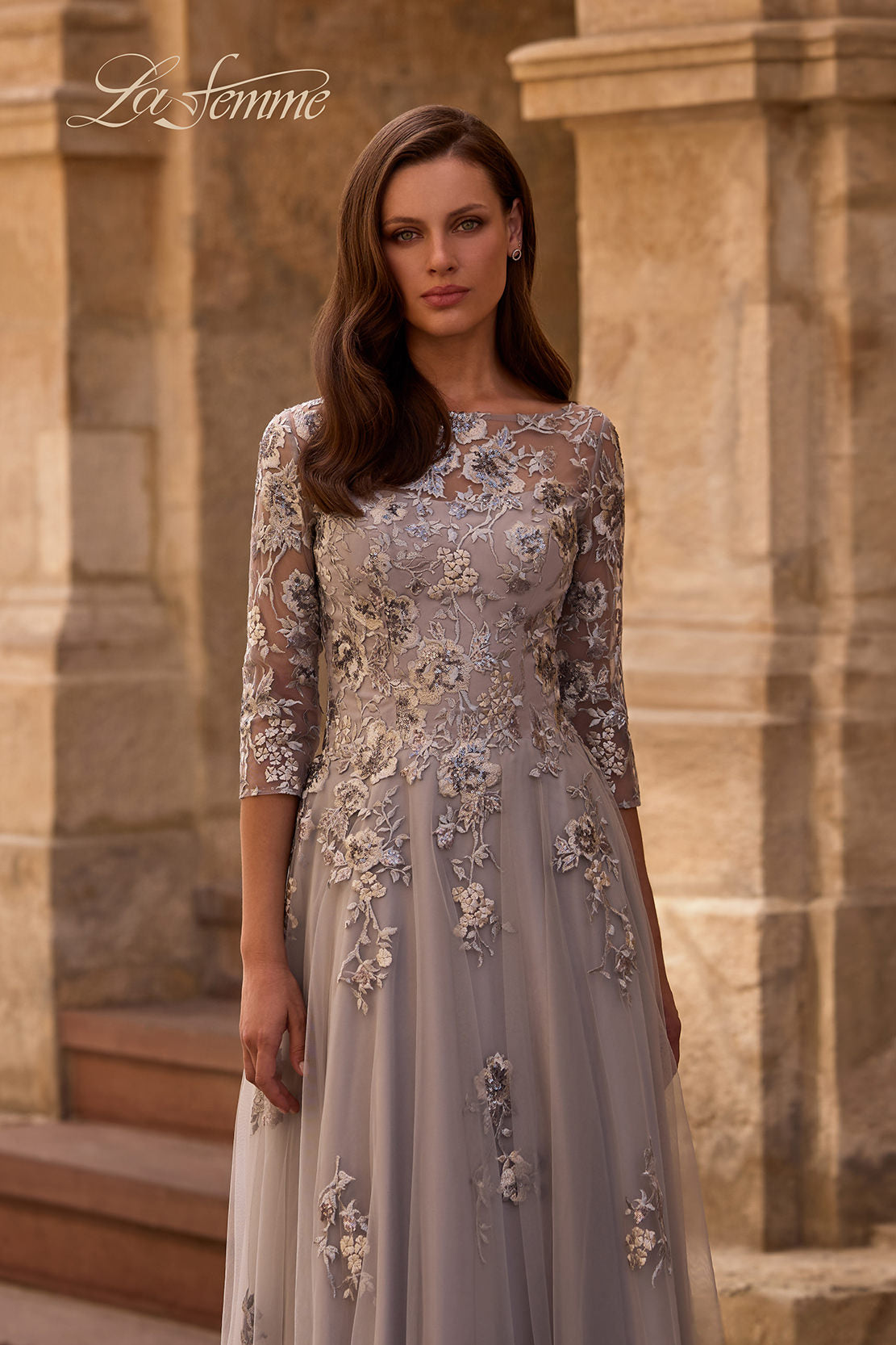 La Femme 29825 in Silver, front view, editorial photo