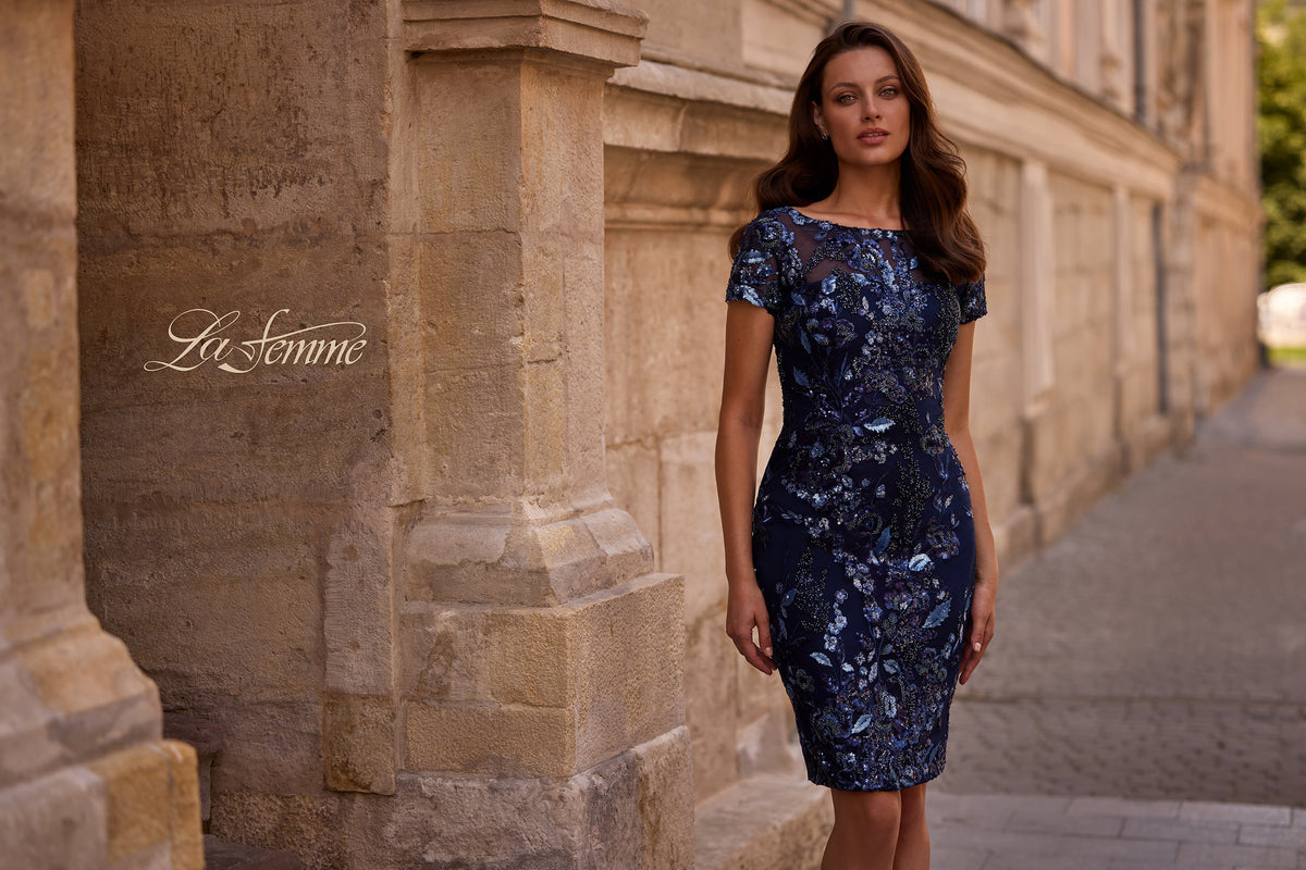 La Femme 29959 in Navy, front view, editorial photo