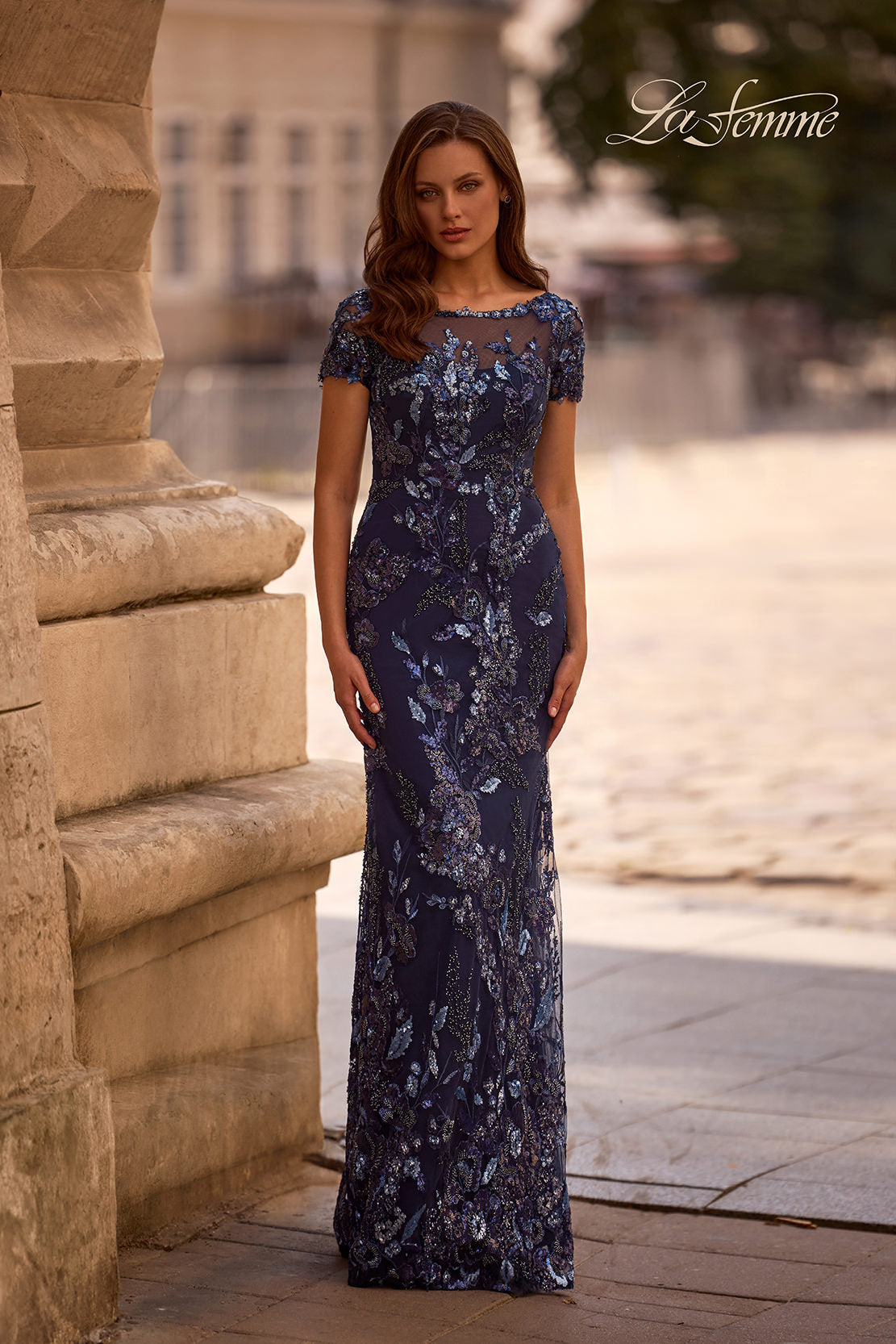 La Femme 29961 in Navy, front view, editorial photo