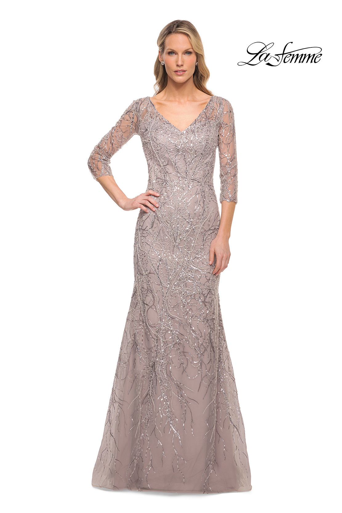 La Femme 30044 in LavenderGray, front view