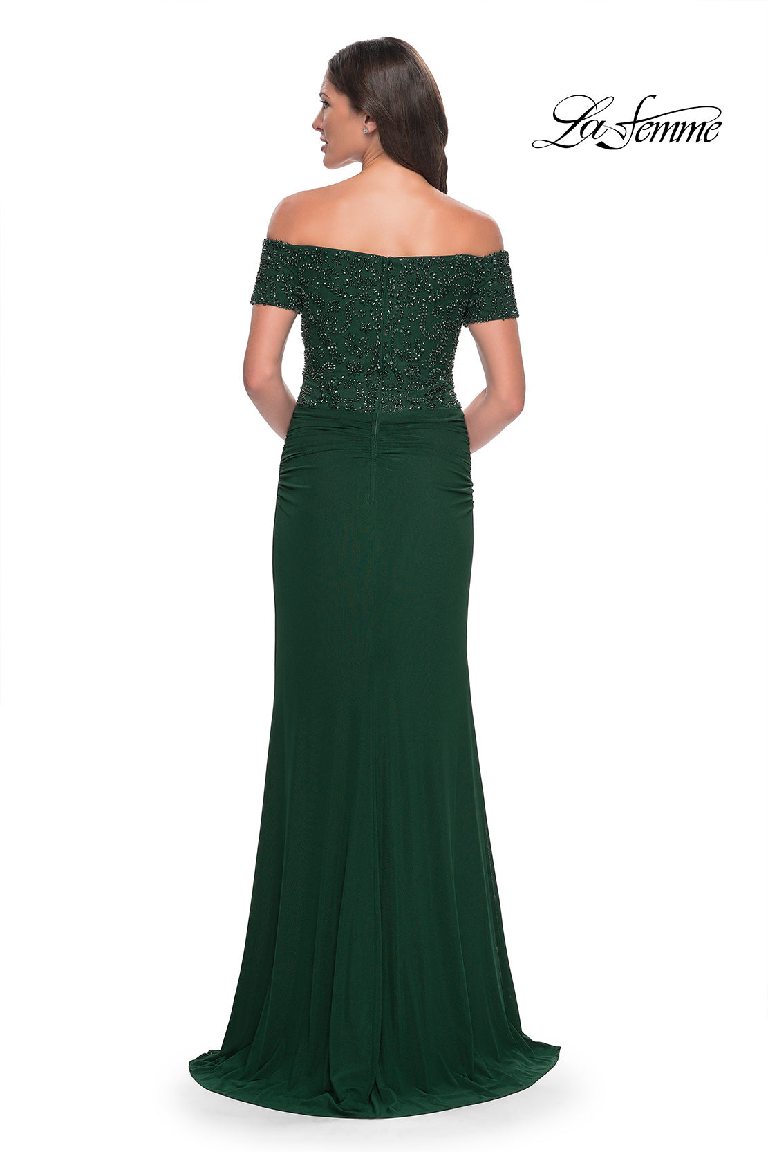 La Femme 30057 in Emerald, back view
