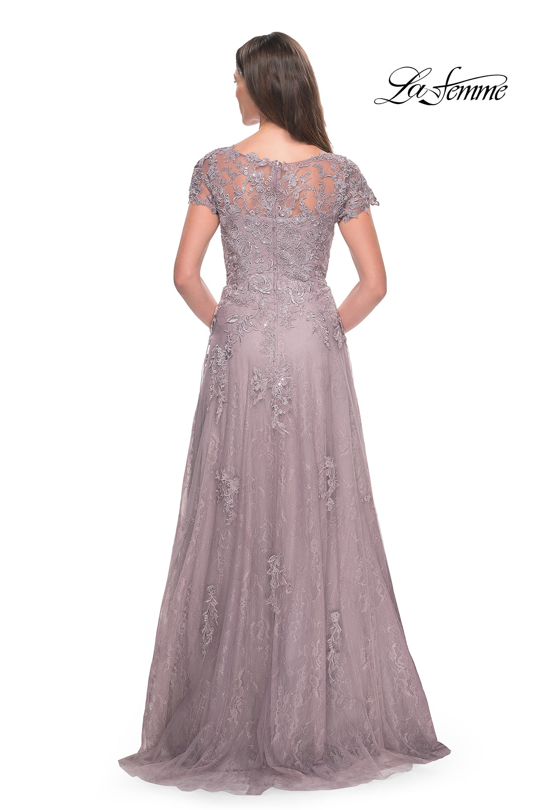 La Femme 30168 in DustyLilac, back view