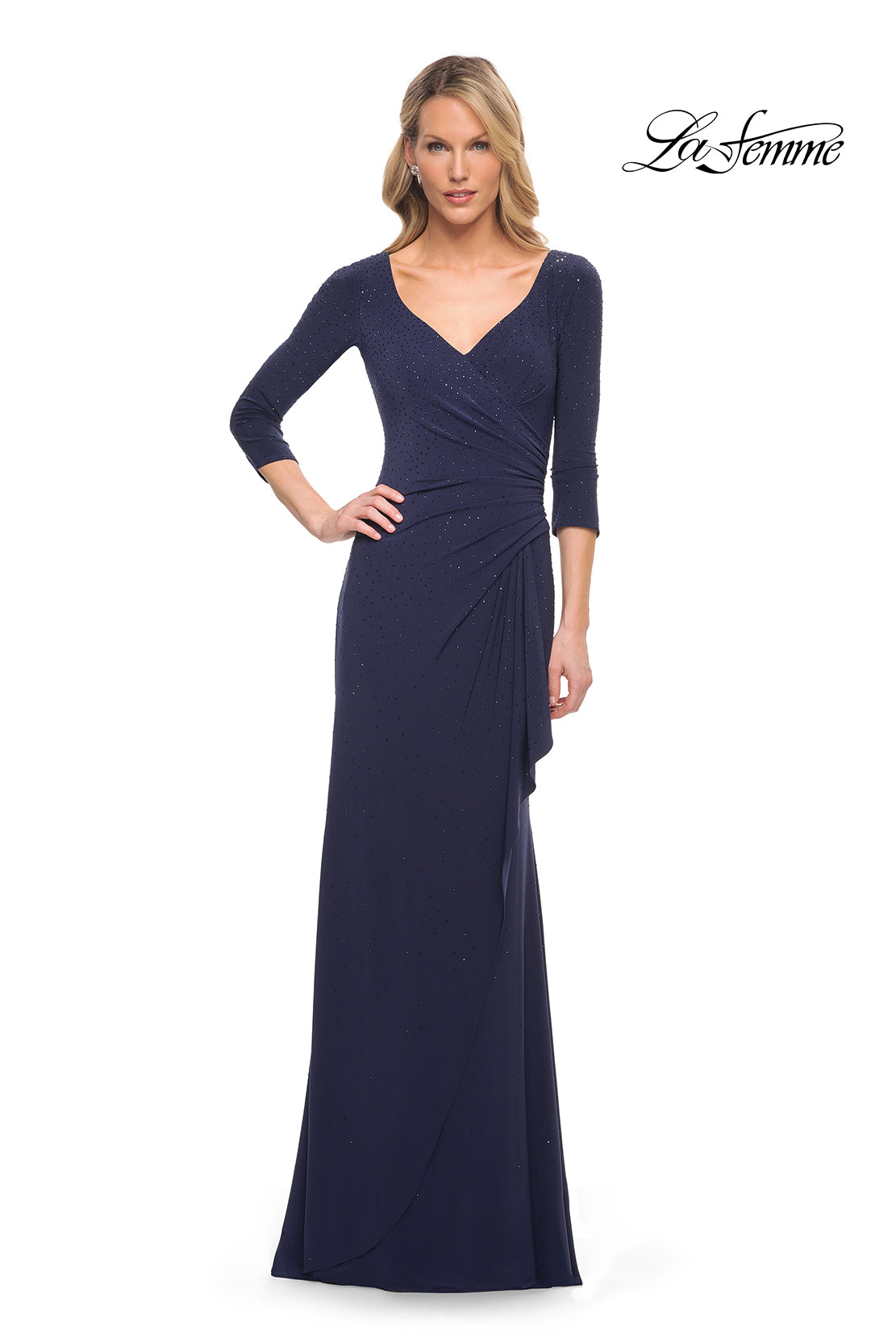 La Femme 30177 in Navy, front view