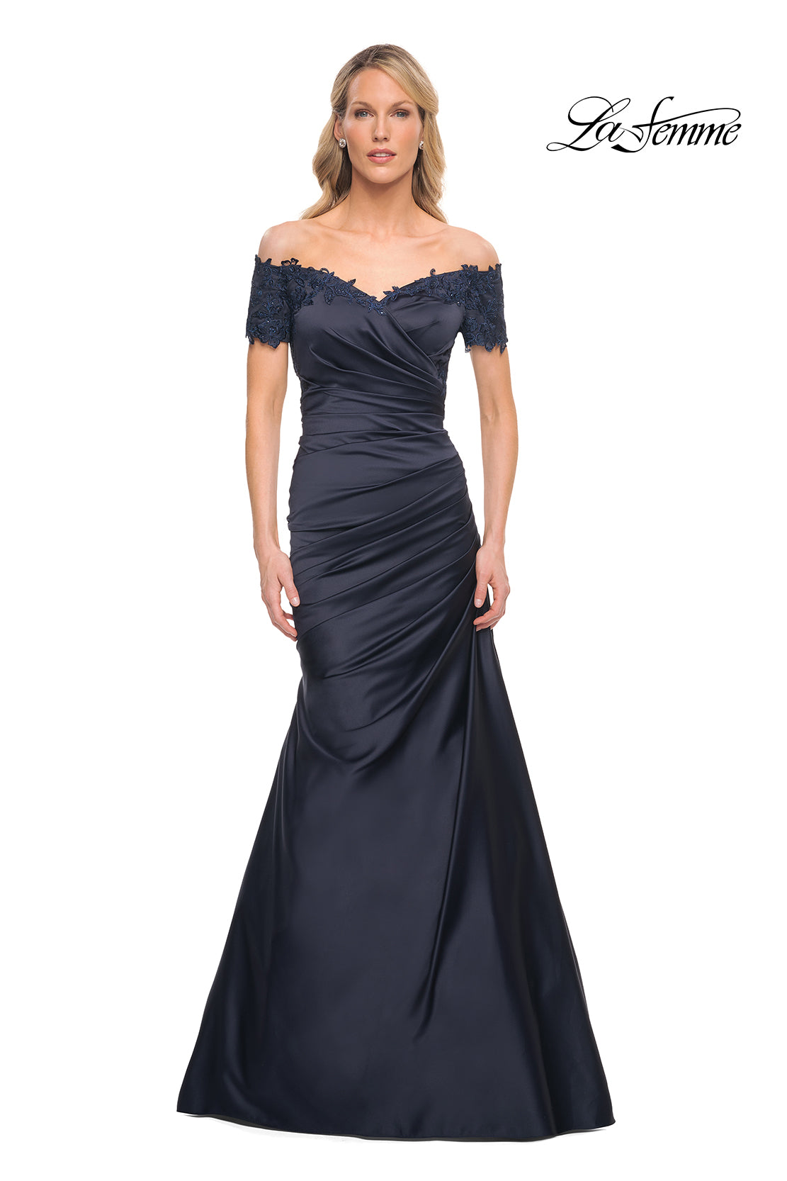 La Femme 30199 in Navy, front view
