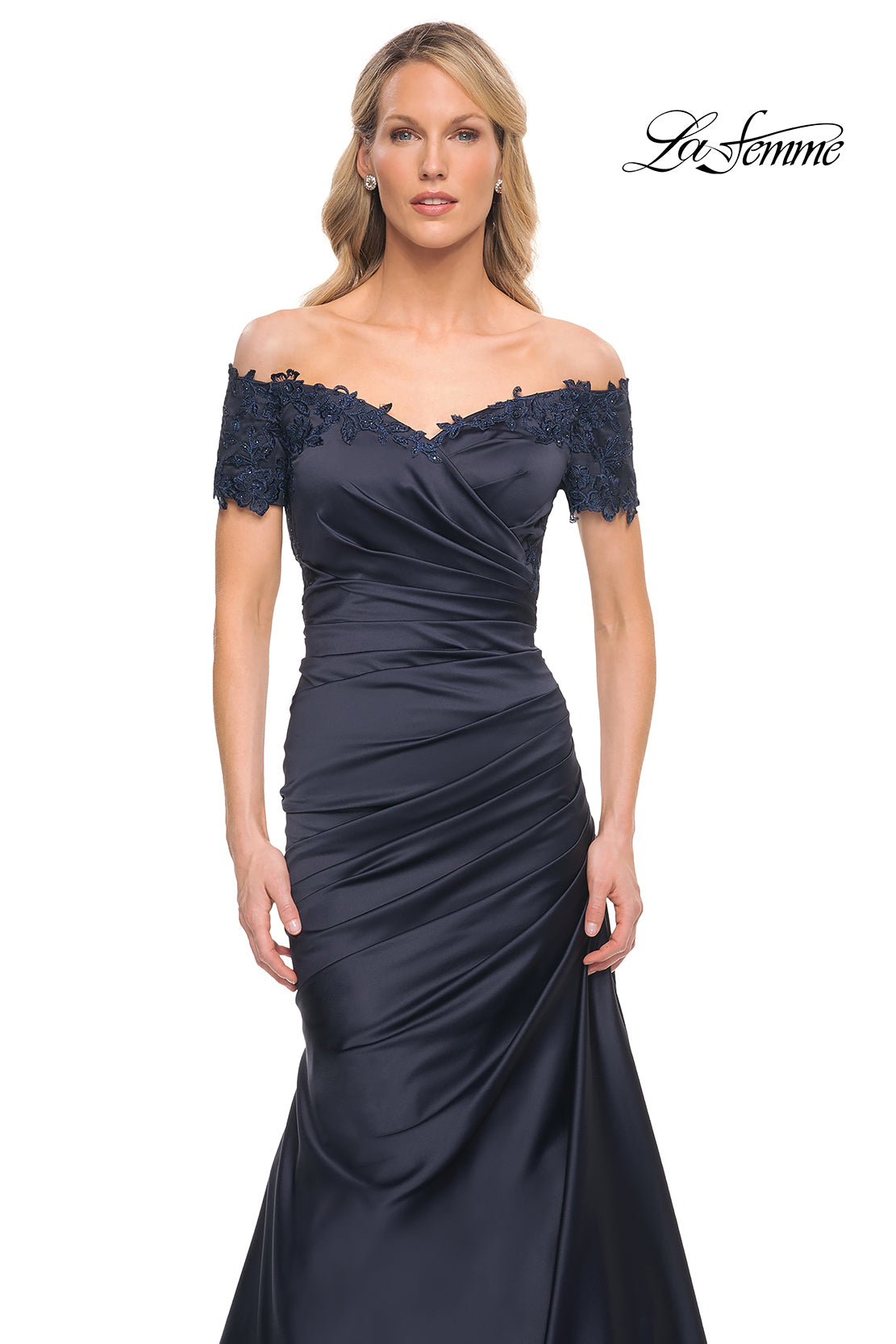 La Femme 30199 in Navy, front view