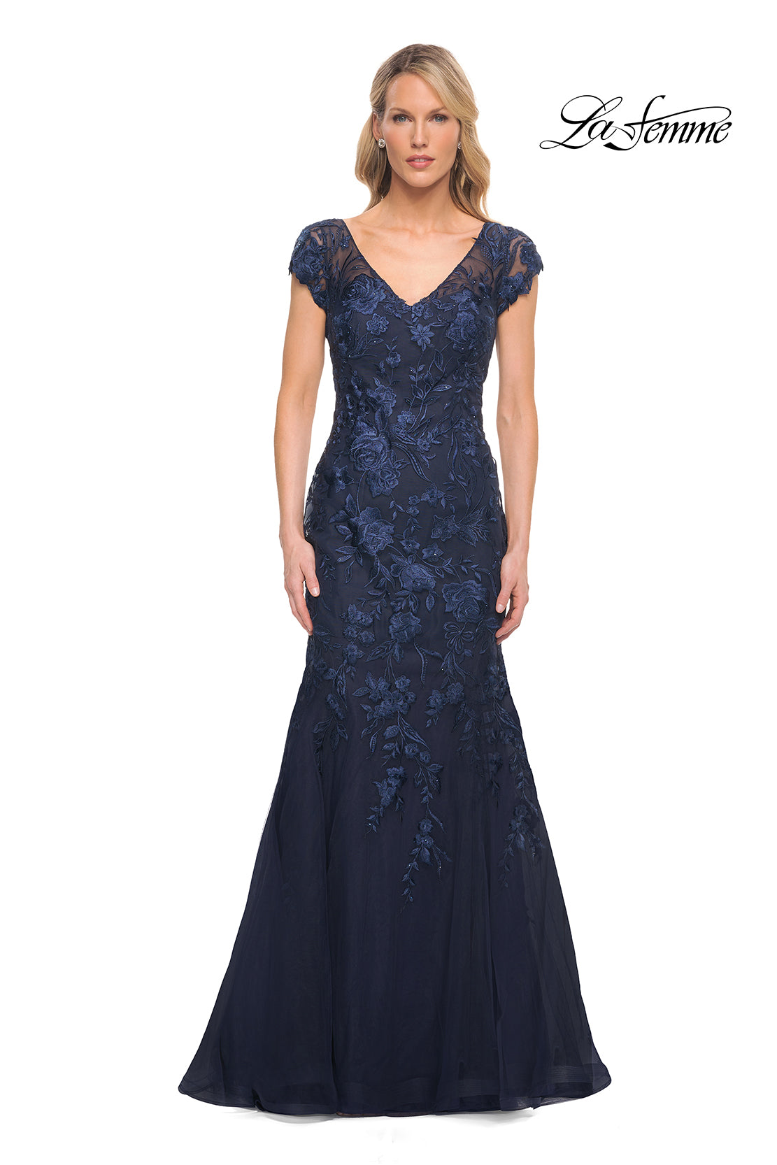 La Femme 30269 in Navy, front view