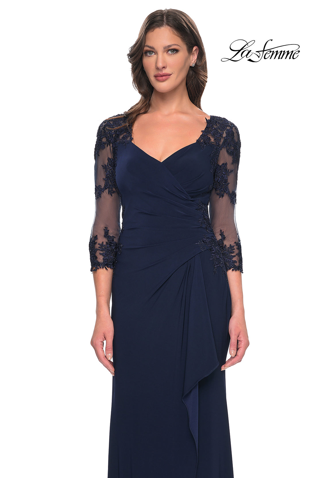 La Femme 30384 in Navy, front view