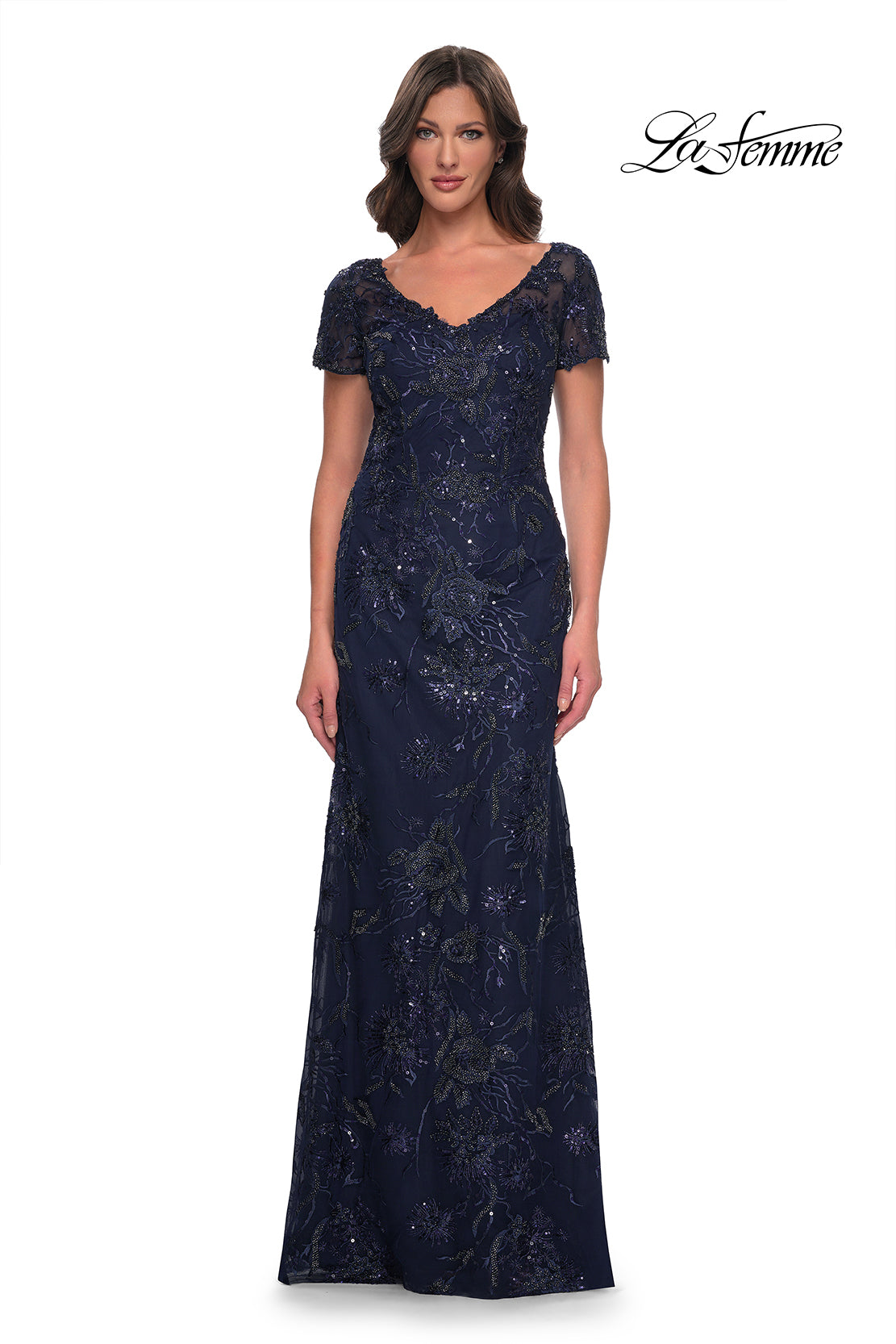 La Femme 30798 in Navy, front view