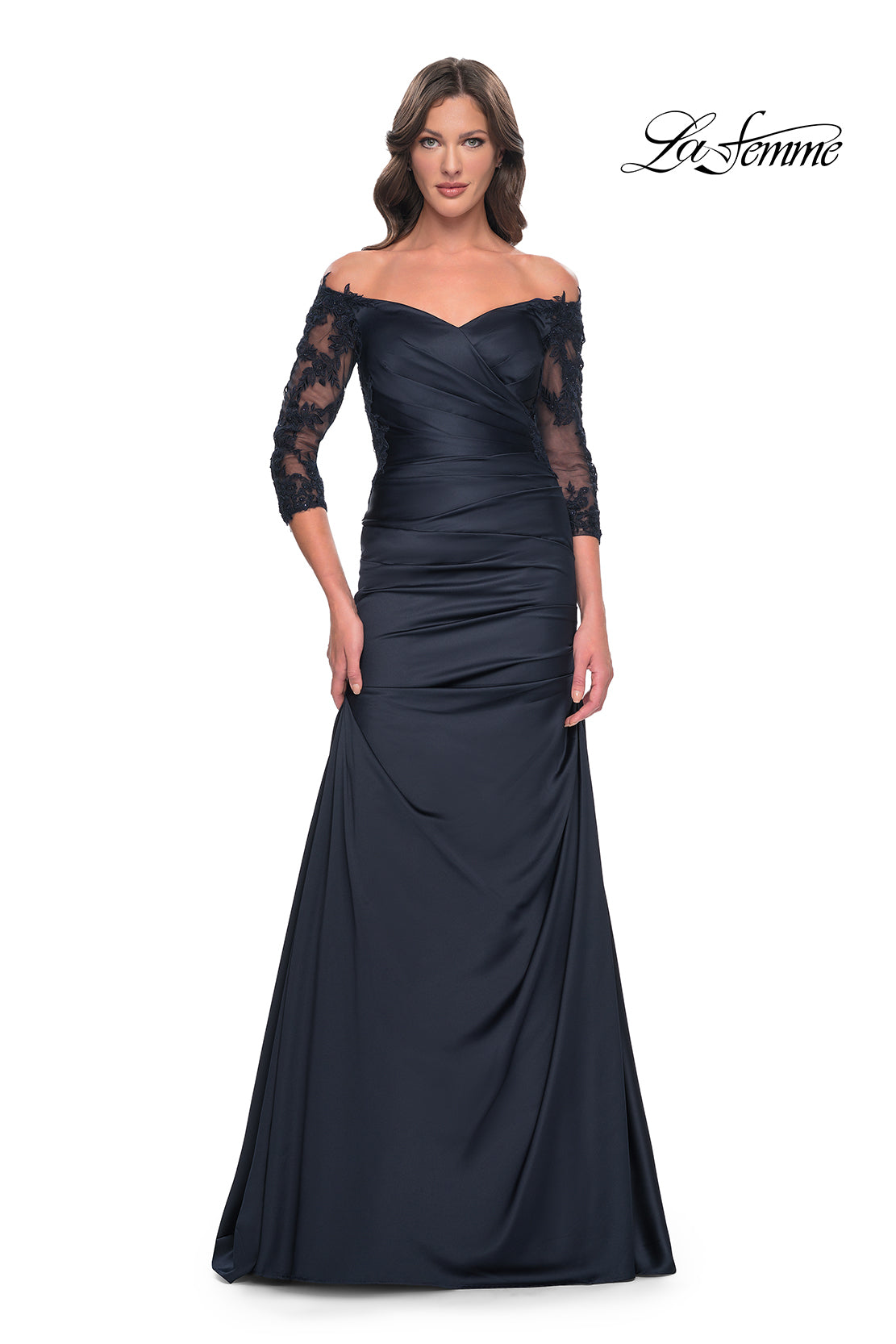La Femme 30853 in Navy, front view