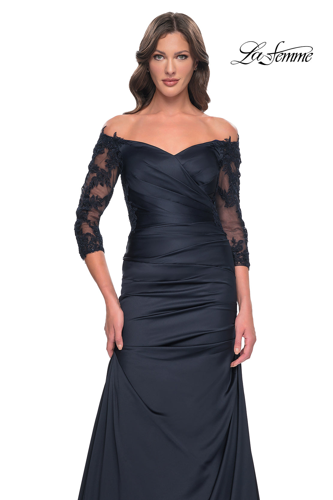 La Femme 30853 in Navy, front view