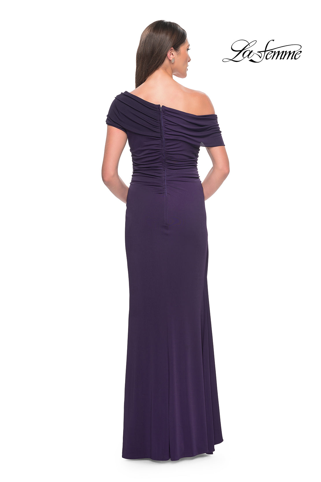 La Femme 31459 in Eggplant, back view