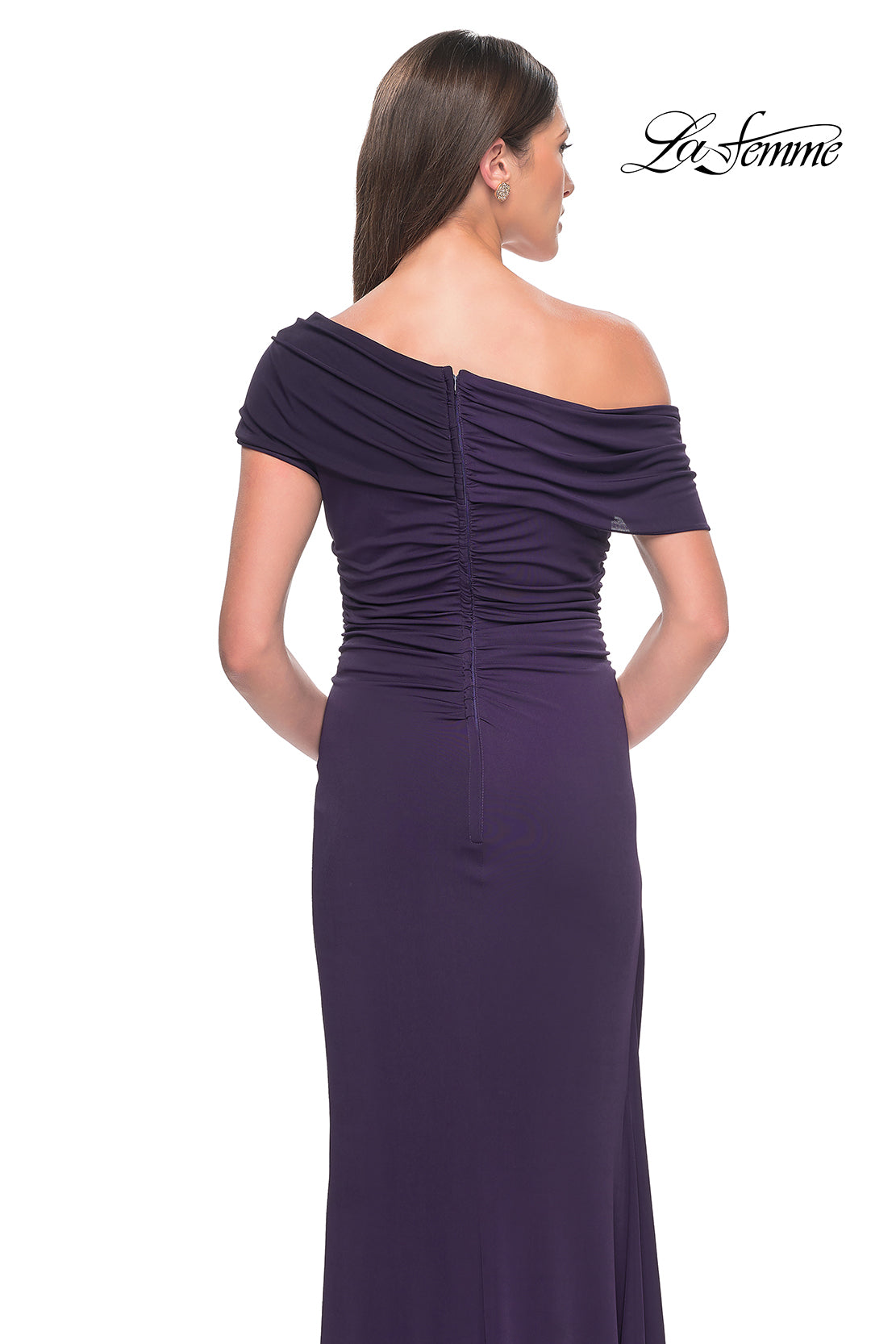 La Femme 31459 in Eggplant, back view