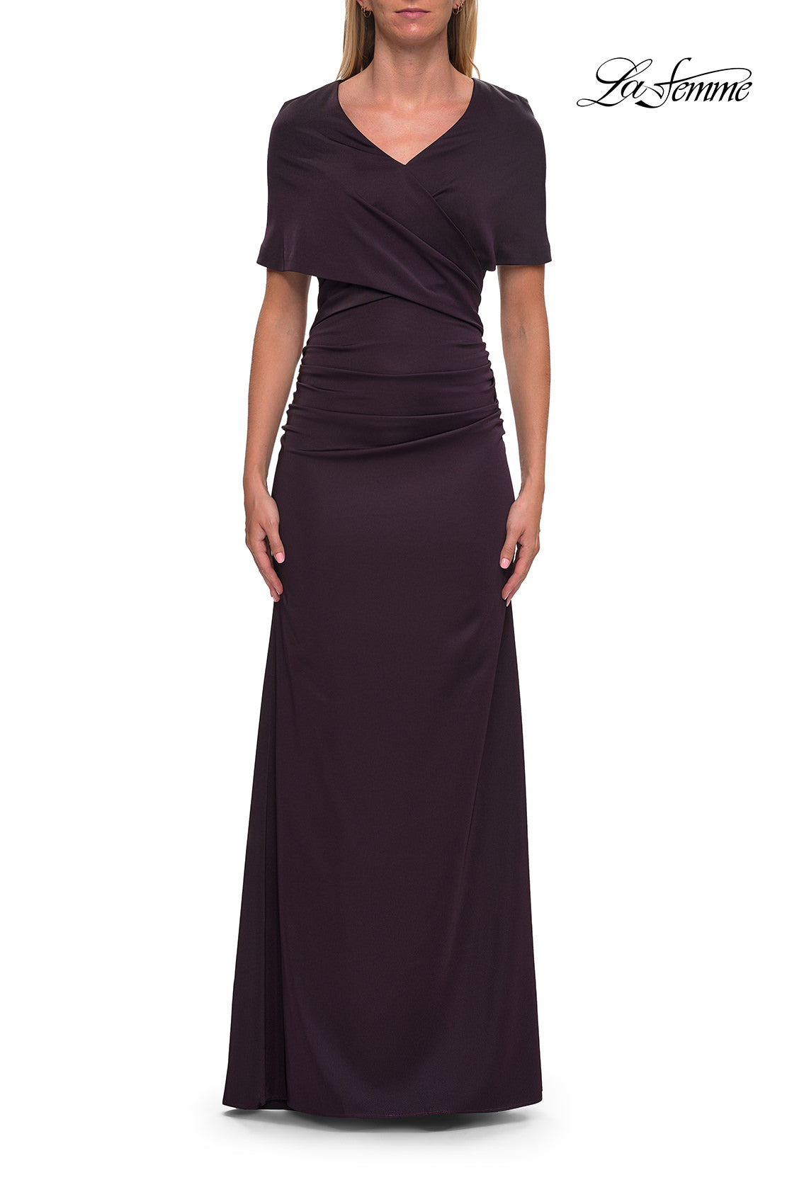 La Femme 33157 in Eggplant, front view