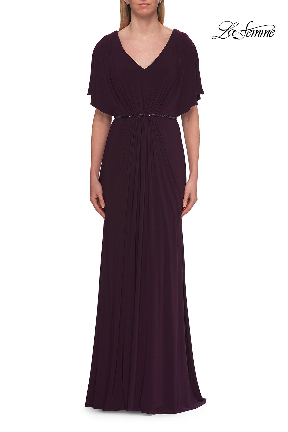 La Femme 33158 in Eggplant, front view
