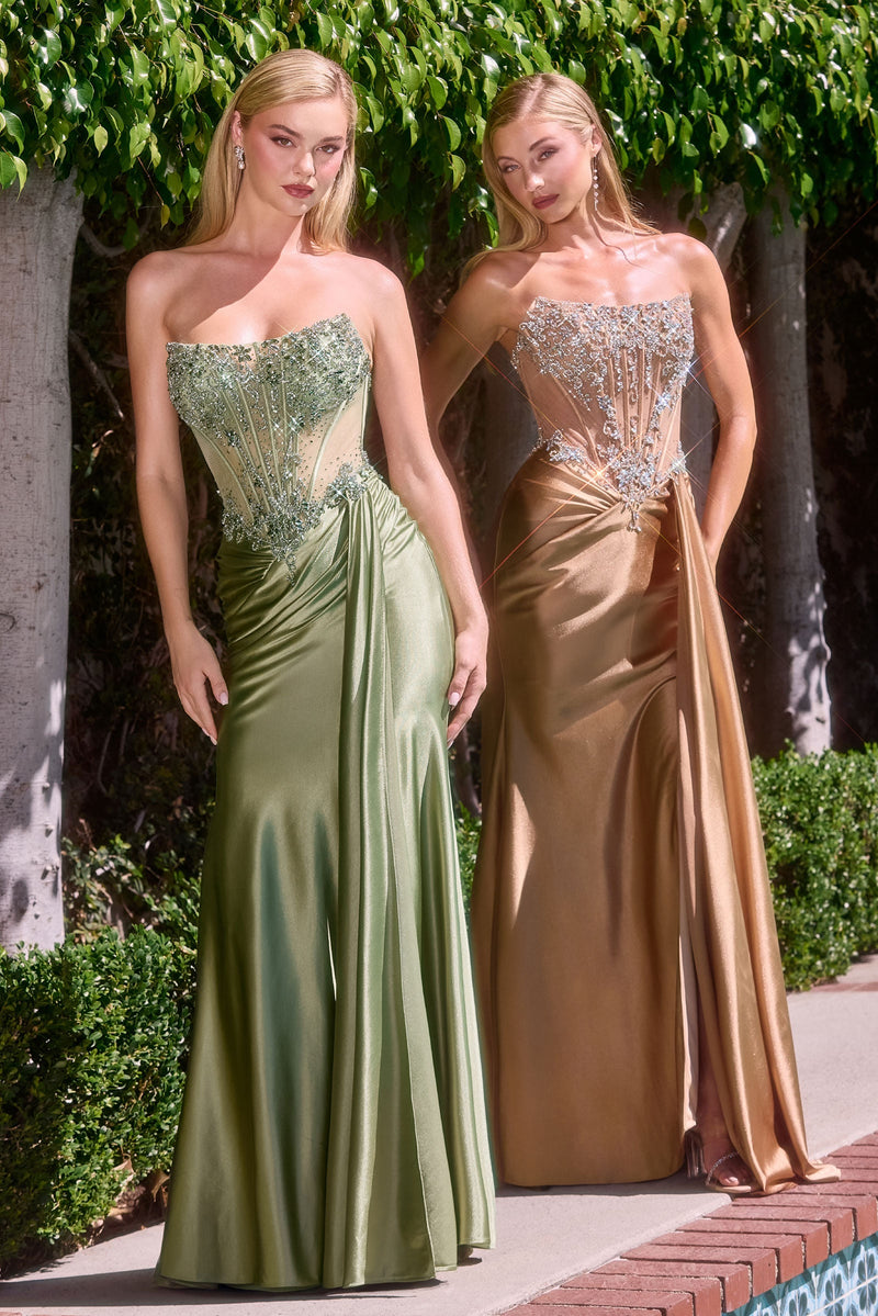 Ladivine by Cinderella Divine c169-sage-gold-front