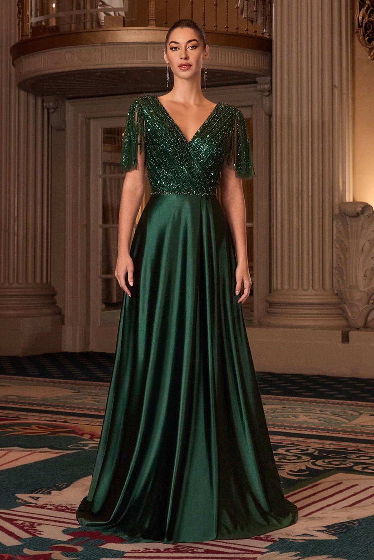 Ladivine by Cinderella Divine cc447-emerald-front