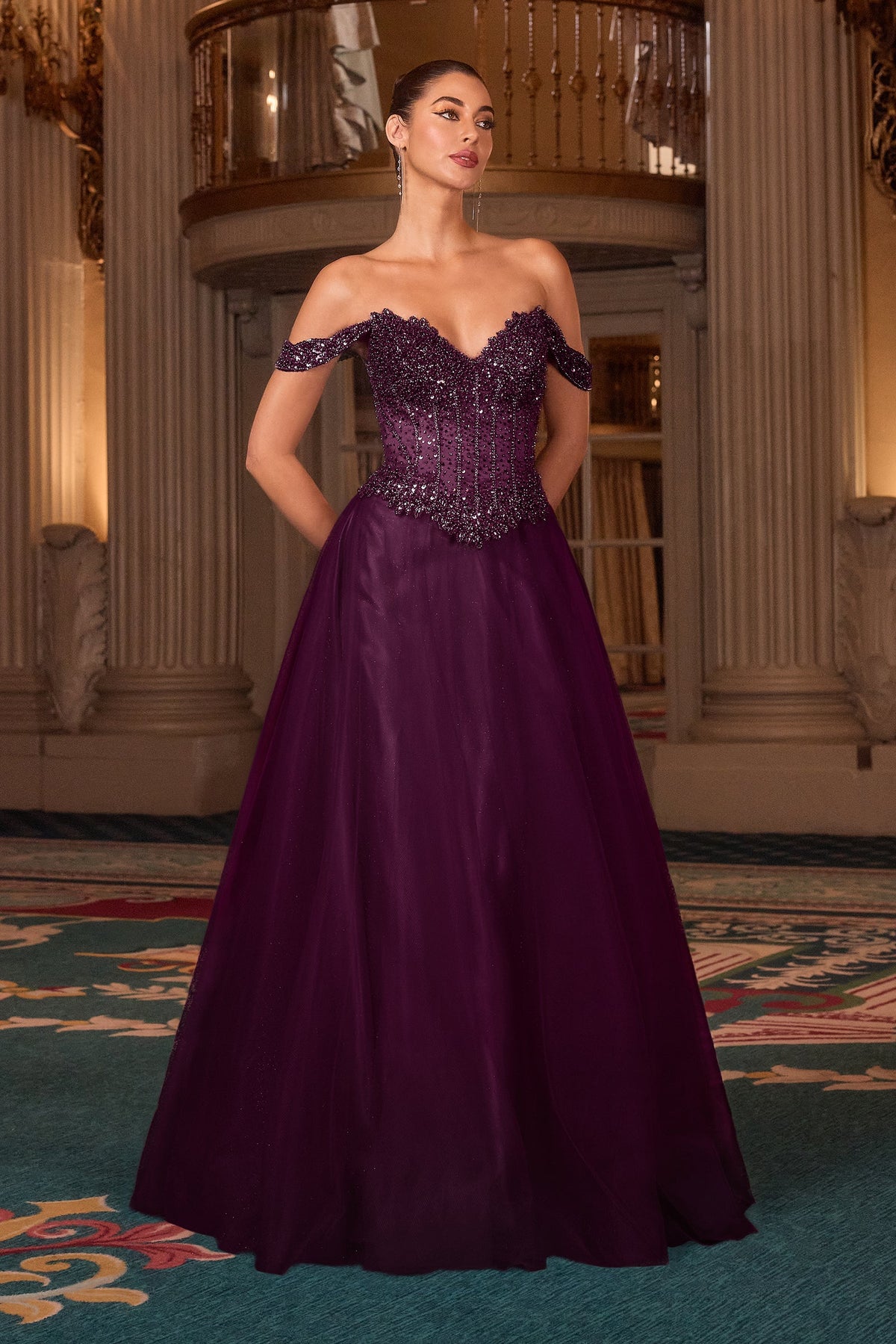 Ladivine by Cinderella Divine cc471-french-plum-front
