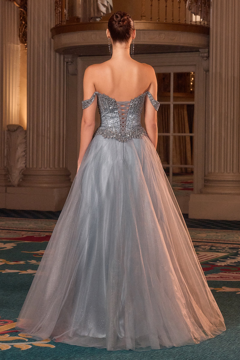 Ladivine by Cinderella Divine cc471-smoky-blue-back