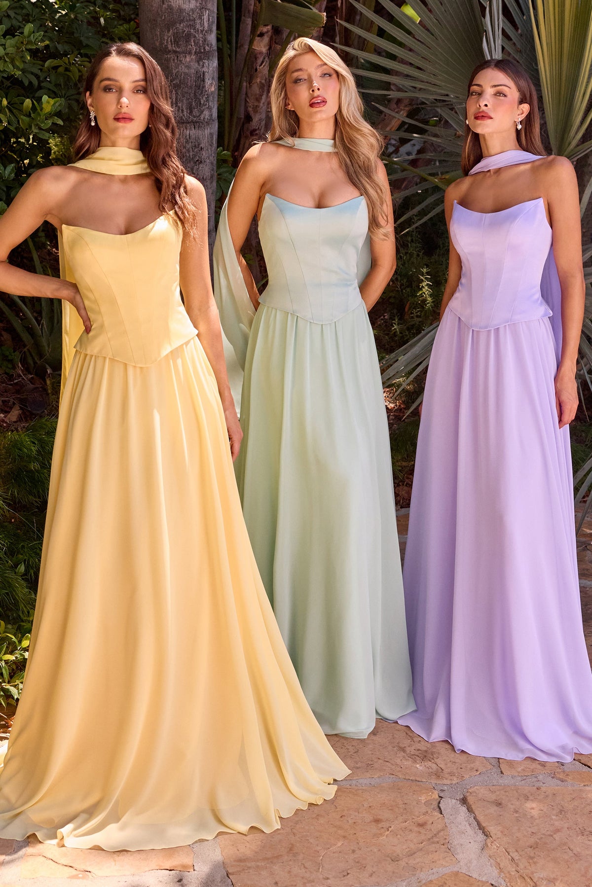 Ladivine by Cinderella Divine cd386-sage-lavender-lt-yellow-front