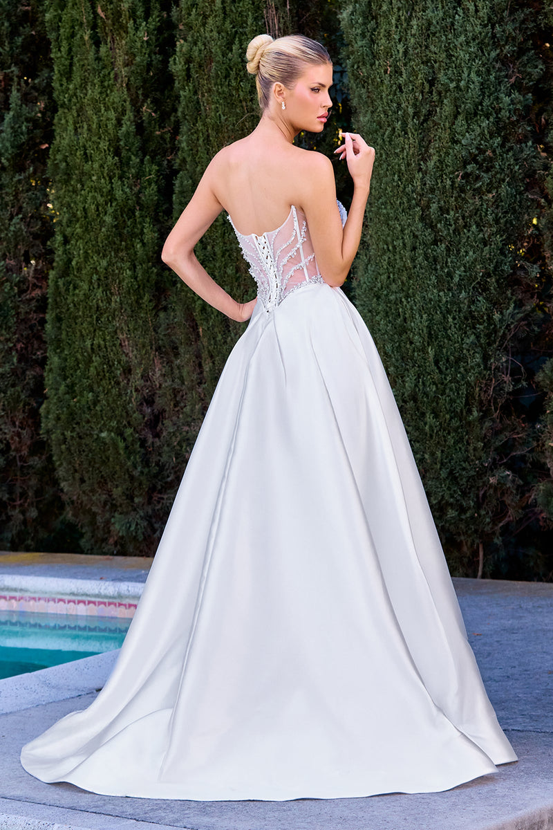 Ladivine by Cinderella Divine cd389w-off-white-back